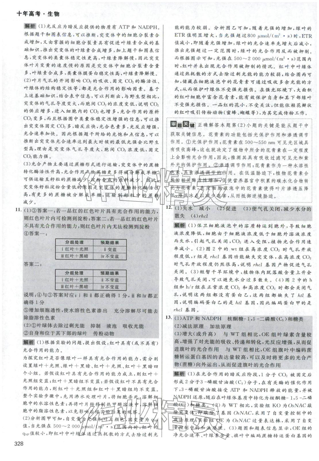 2026年十年高考生物&nbsp;第24页