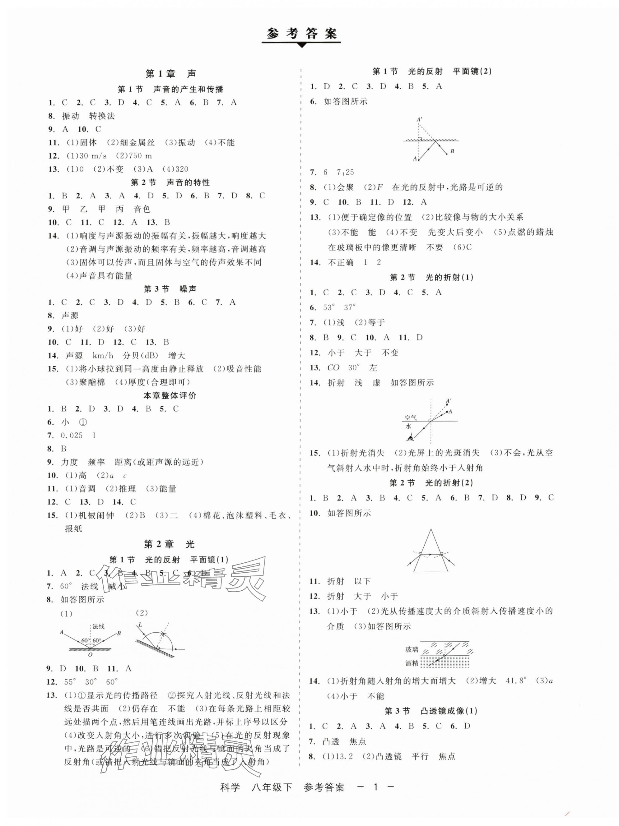 2025年精彩練習(xí)就練這一本八年級(jí)科學(xué)下冊(cè)華師大版 第1頁(yè)