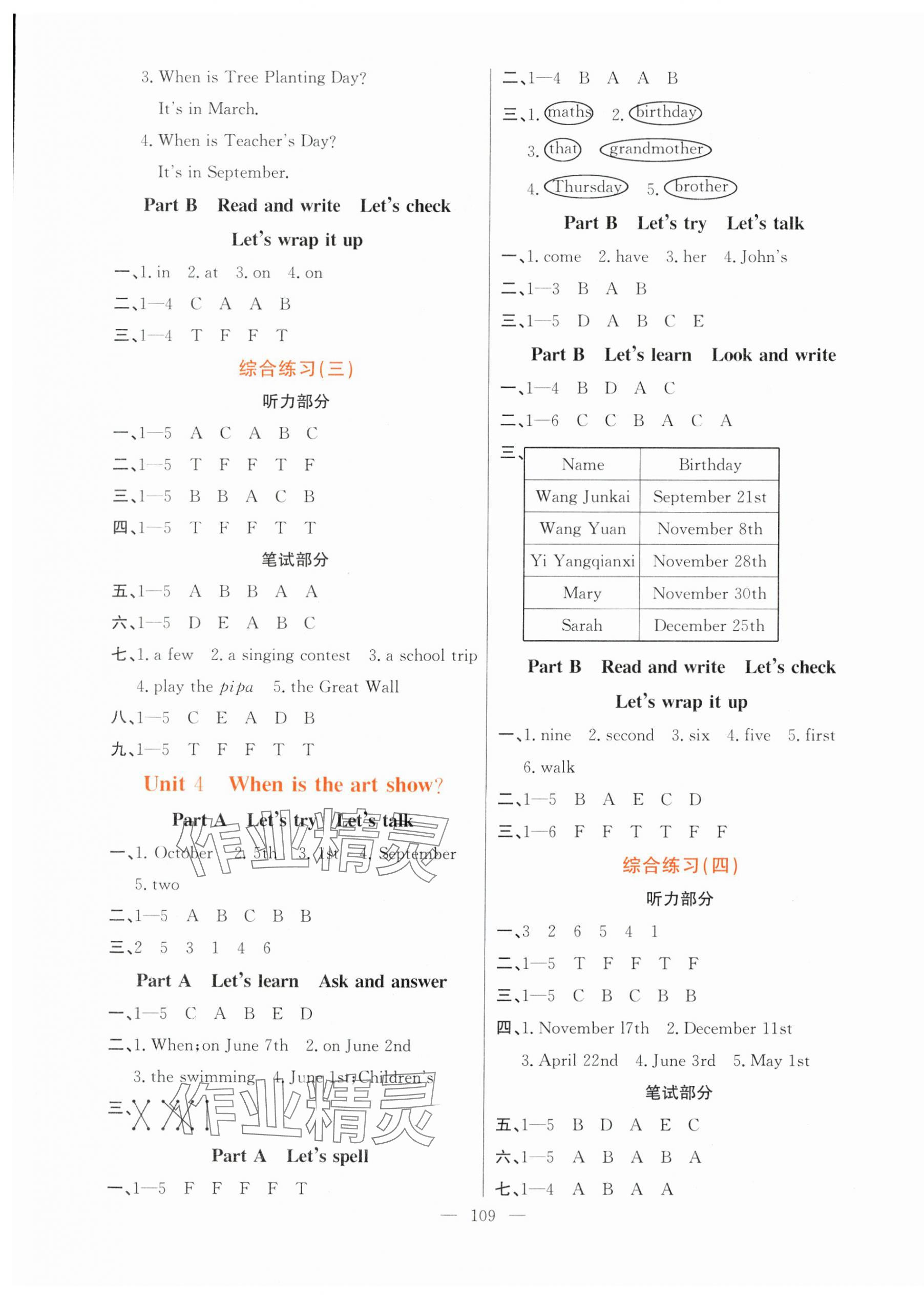 2025年快樂練習作業本五年級英語下冊人教版 第3頁