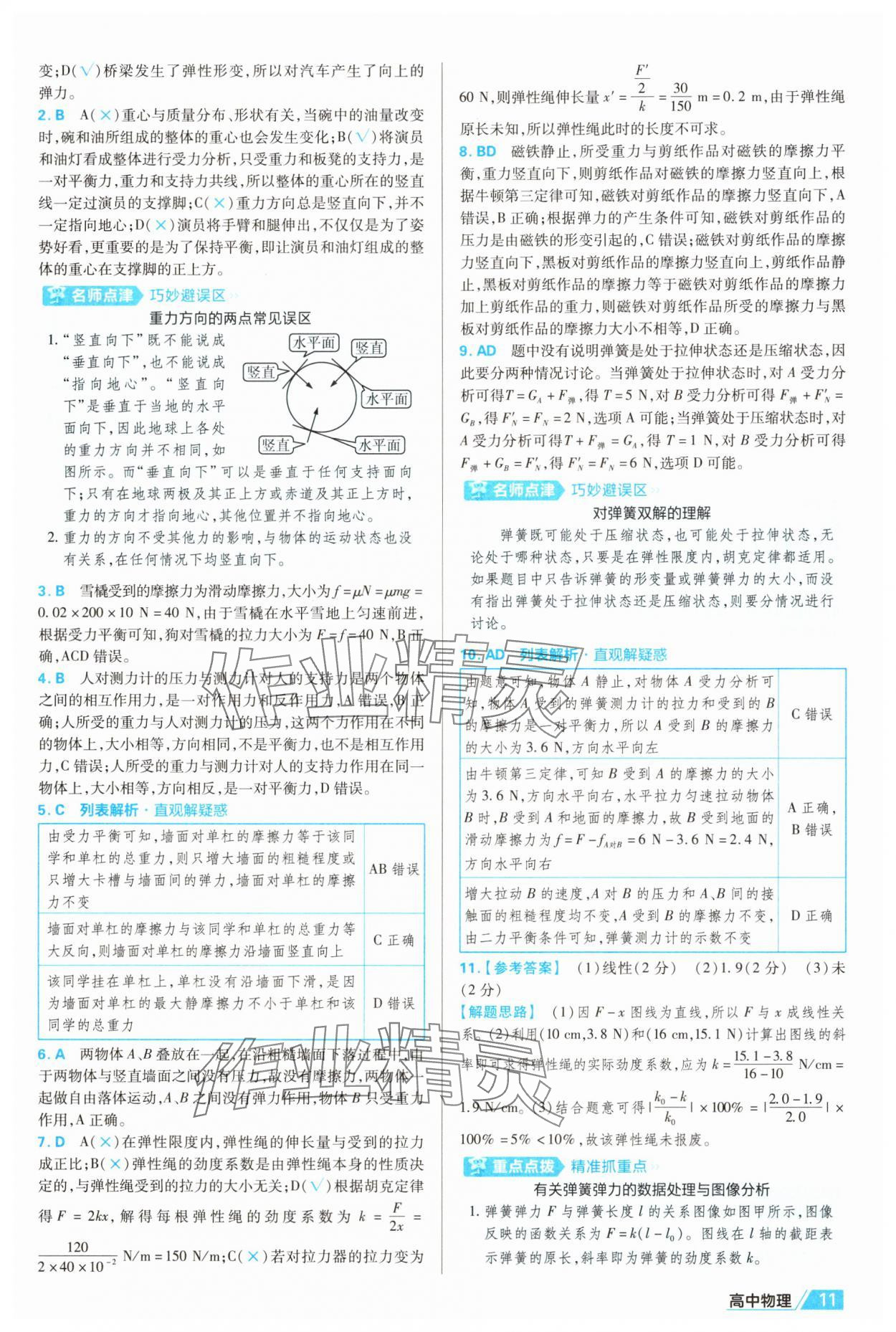 2025年金考卷名師名題單元雙測(cè)卷高中物理必修第一冊(cè)人教版&nbsp;第11頁(yè)