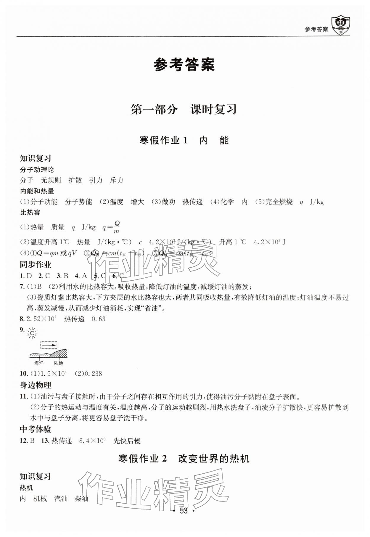 2026年假期成才路九年级物理教科版&nbsp;第1页