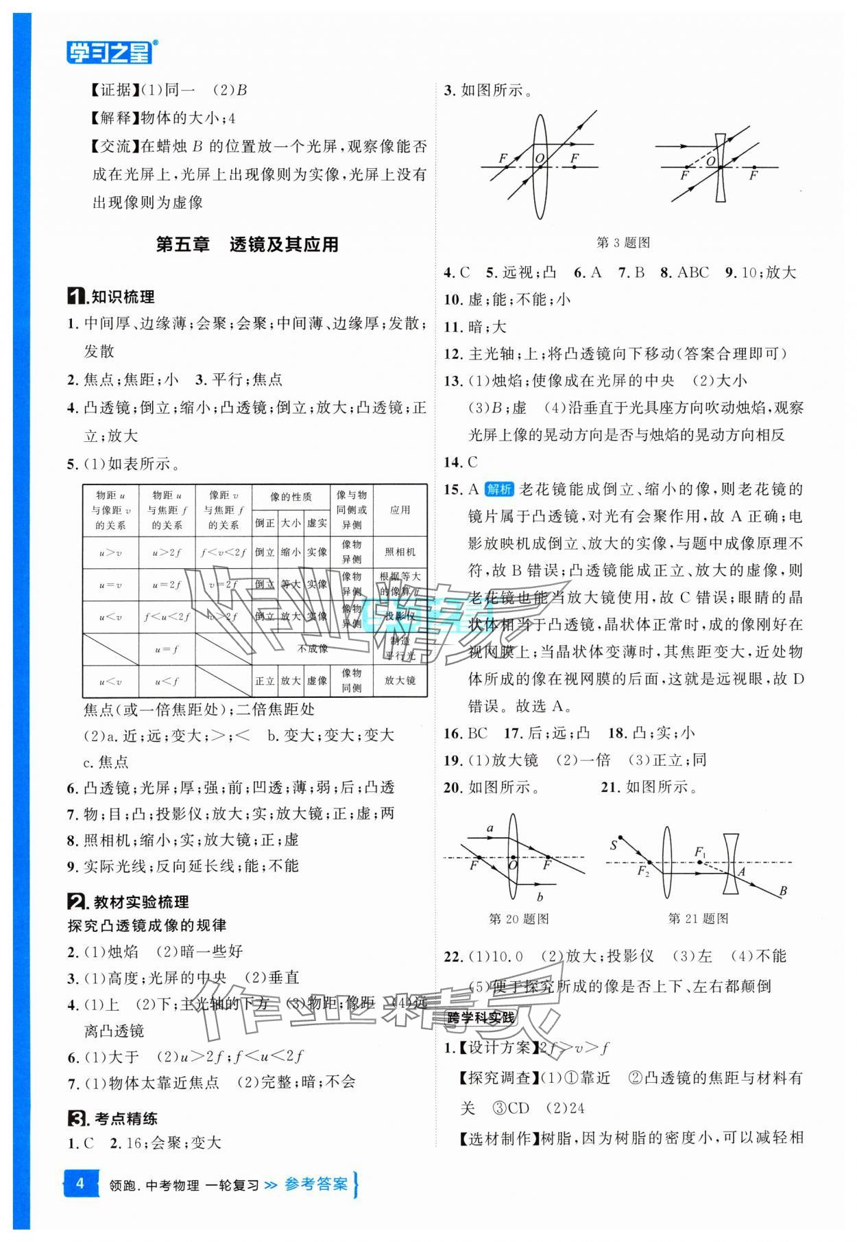 2025年領(lǐng)跑中考物理遼寧專版 參考答案第4頁