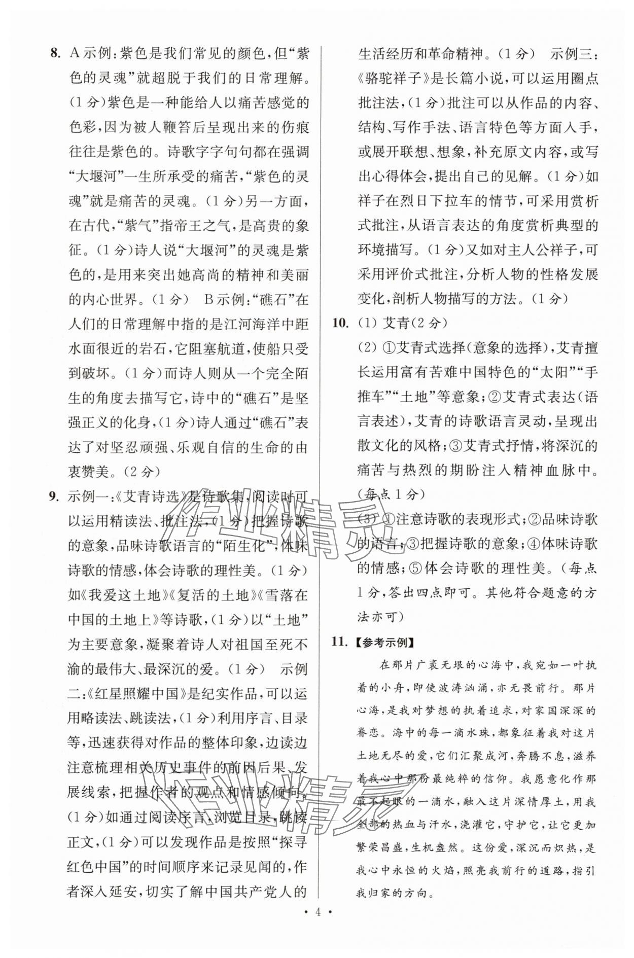 2025年初中语文小题狂做提优版九年级人教版 第4页