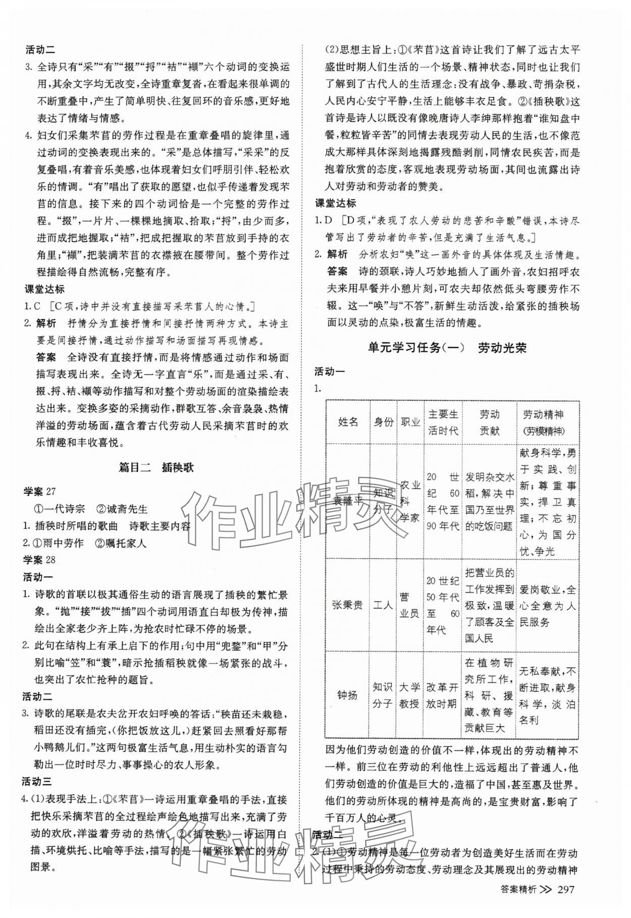 2023年創(chuàng)新設(shè)計(jì)高中語(yǔ)文必修上冊(cè) 參考答案第12頁(yè)