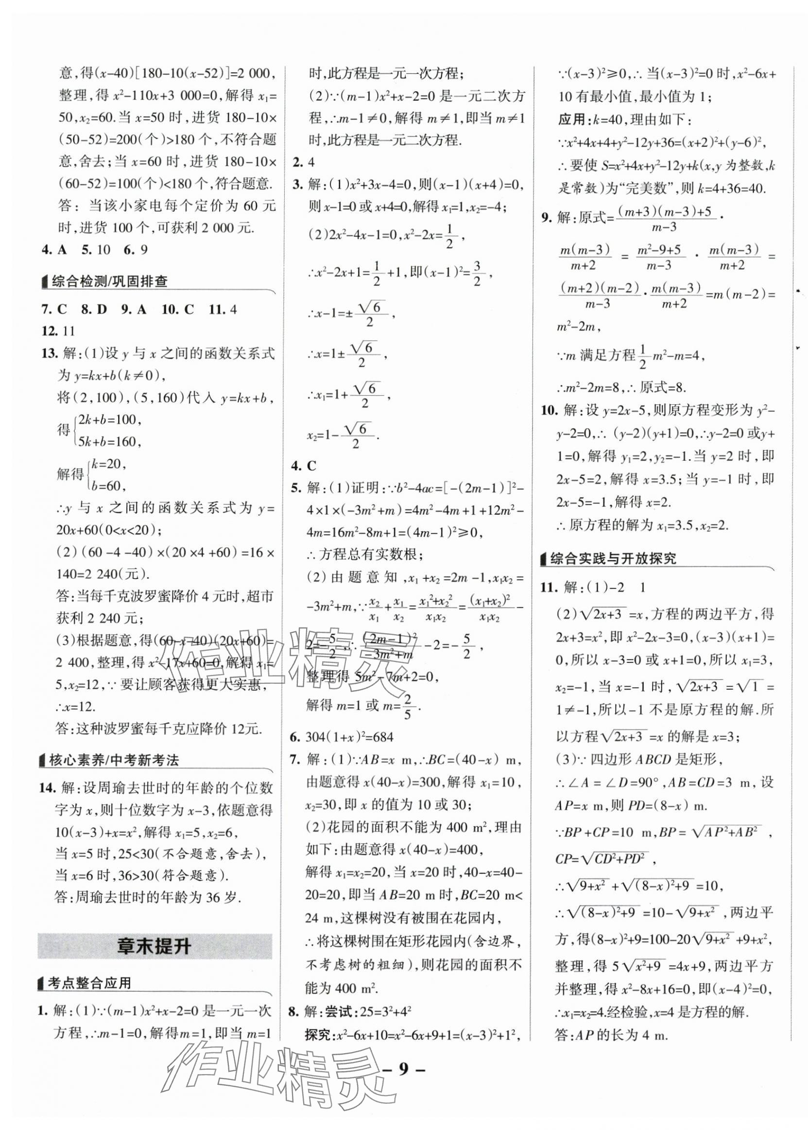 2025年全優(yōu)課堂九年級數(shù)學上冊冀教版 第9頁