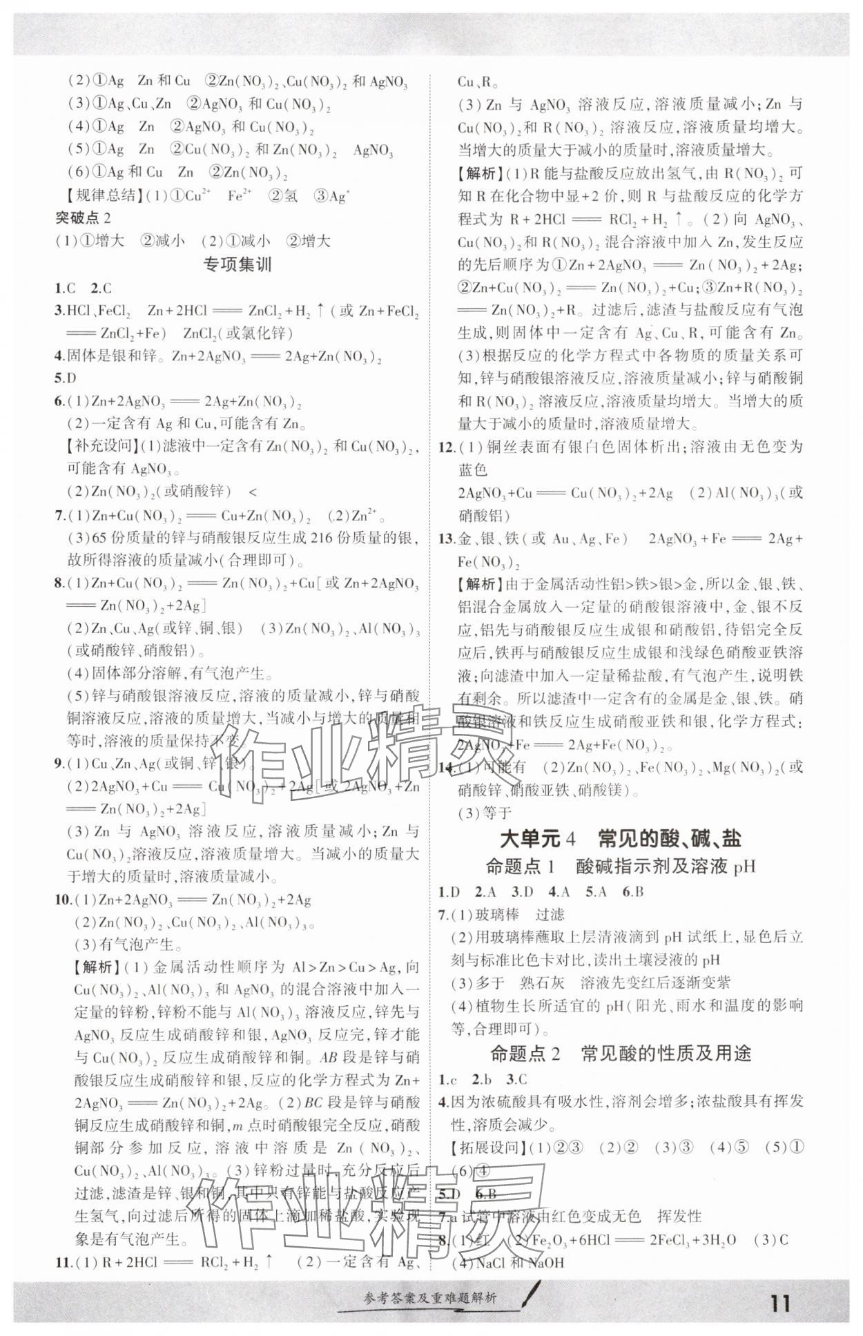 2025年一戰成名考前新方案化學河南專版&nbsp;參考答案第10頁