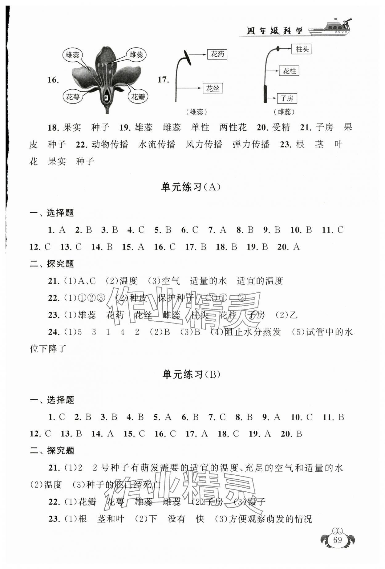 2025年暑假大串聯四年級科學教科版 參考答案第2頁