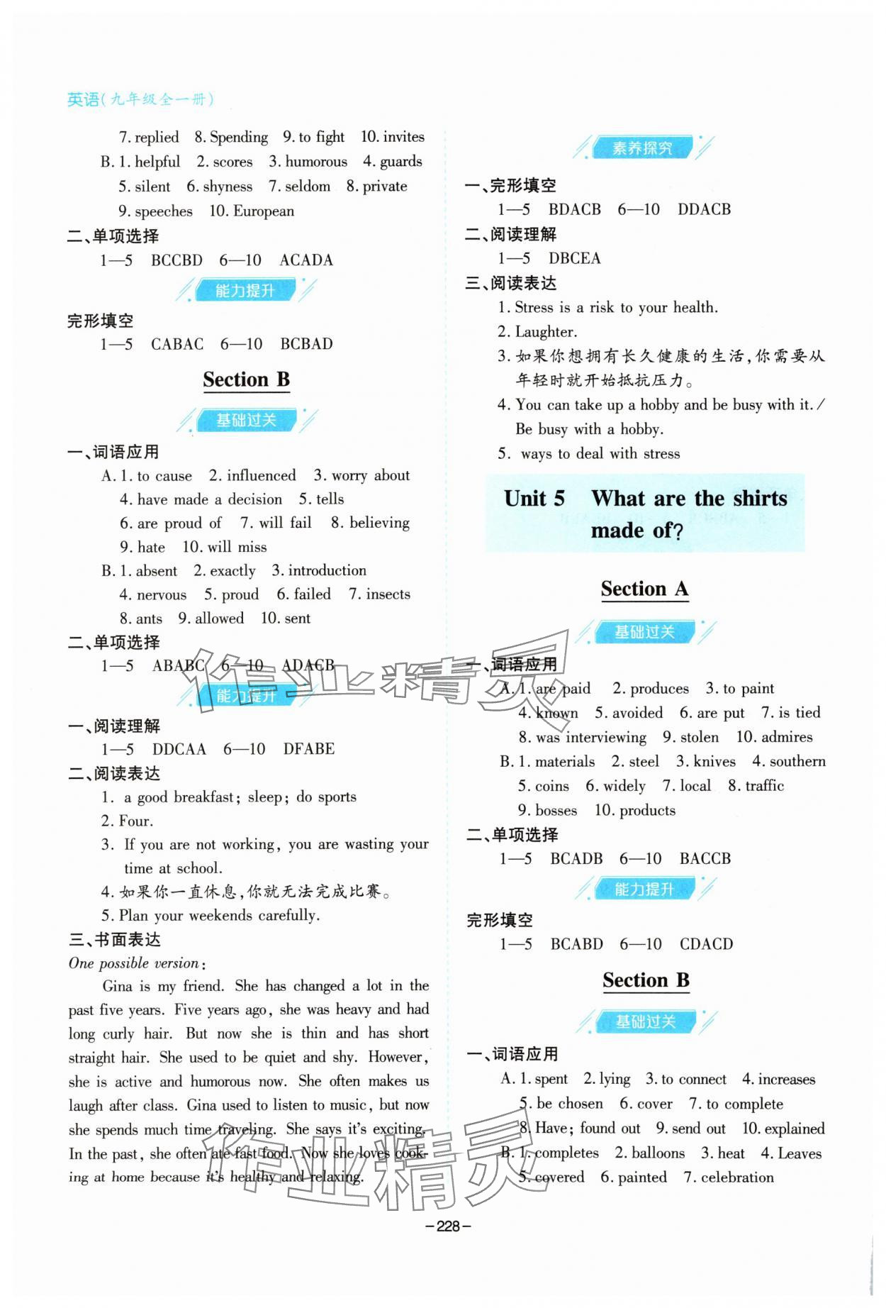 2025年新课堂学习与探究九年级英语全一册人教版&nbsp;第4页