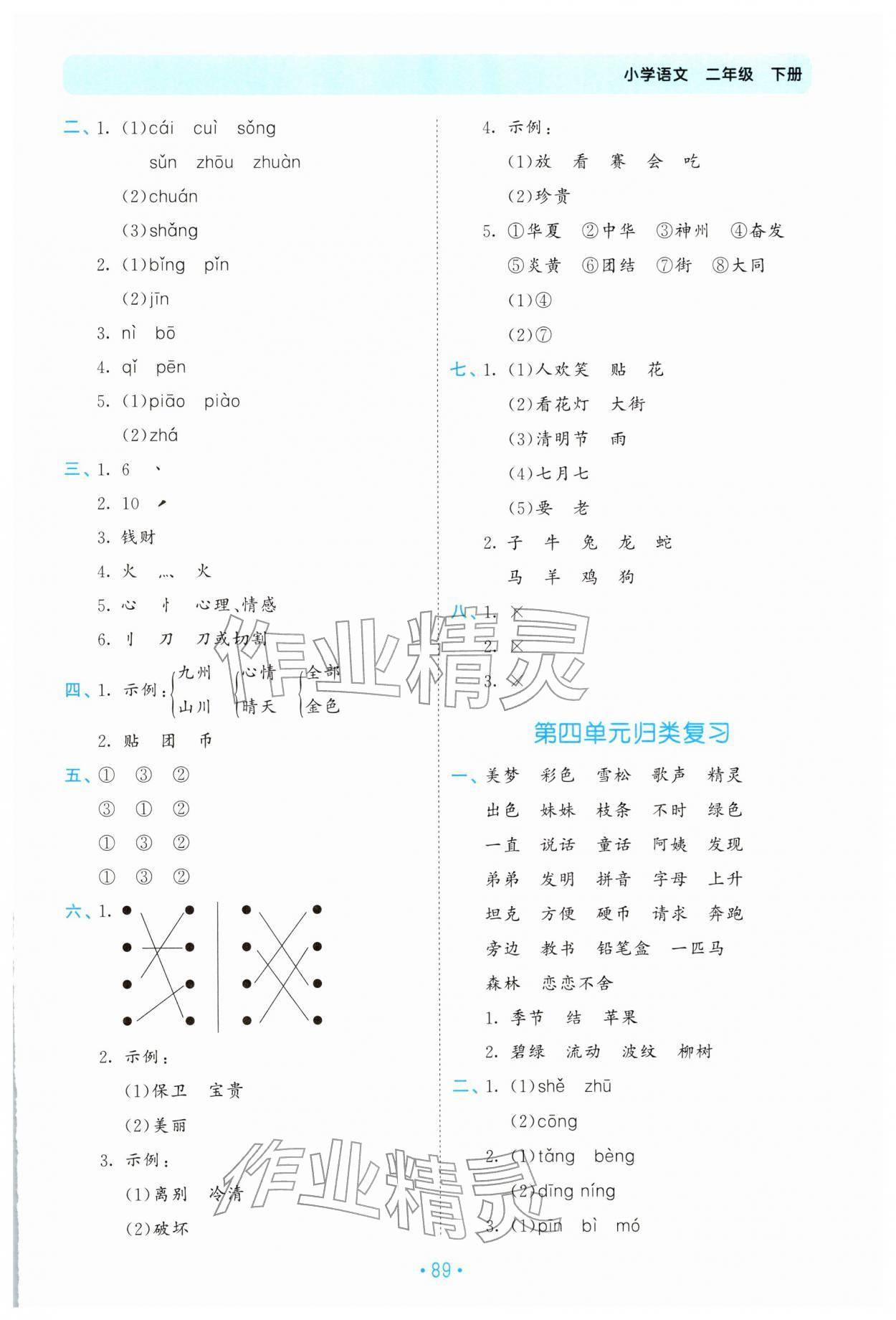 2026年53单元归类复习二年级语文下册人教版&nbsp;第3页