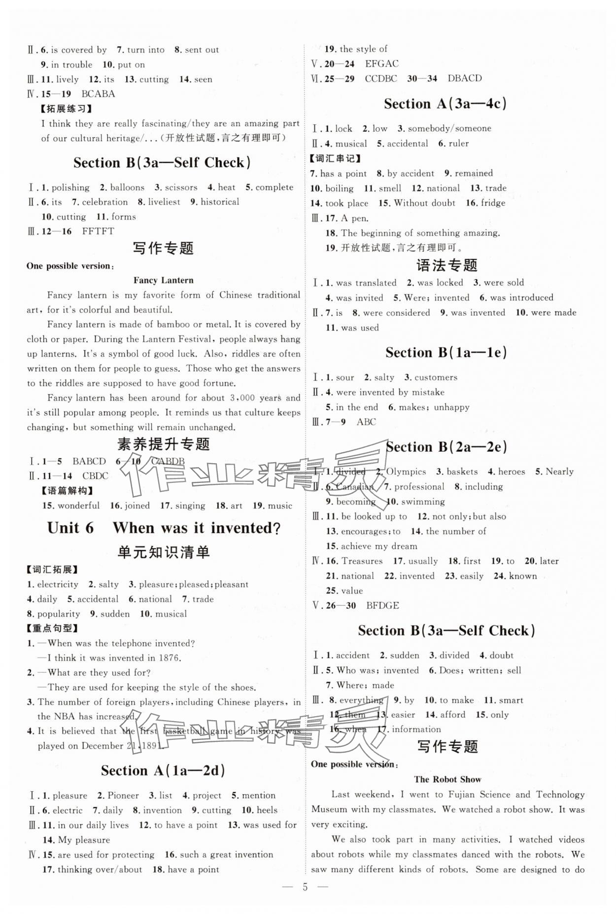 2025年優(yōu)加學案課時通九年級英語全一冊人教版 第5頁
