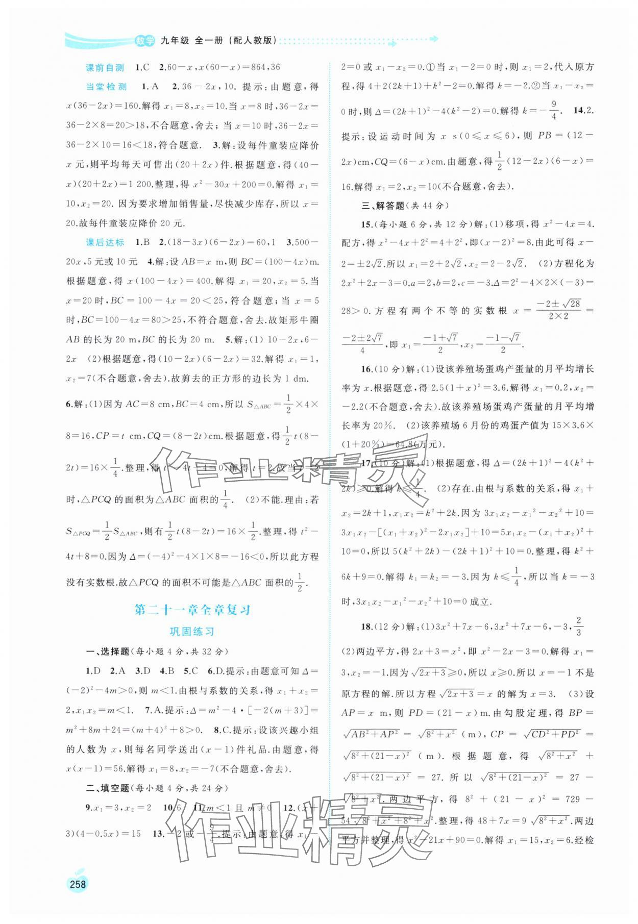 2024年新課程學(xué)習(xí)與測(cè)評(píng)同步學(xué)習(xí)九年級(jí)數(shù)學(xué)全一冊(cè)人教版 第4頁