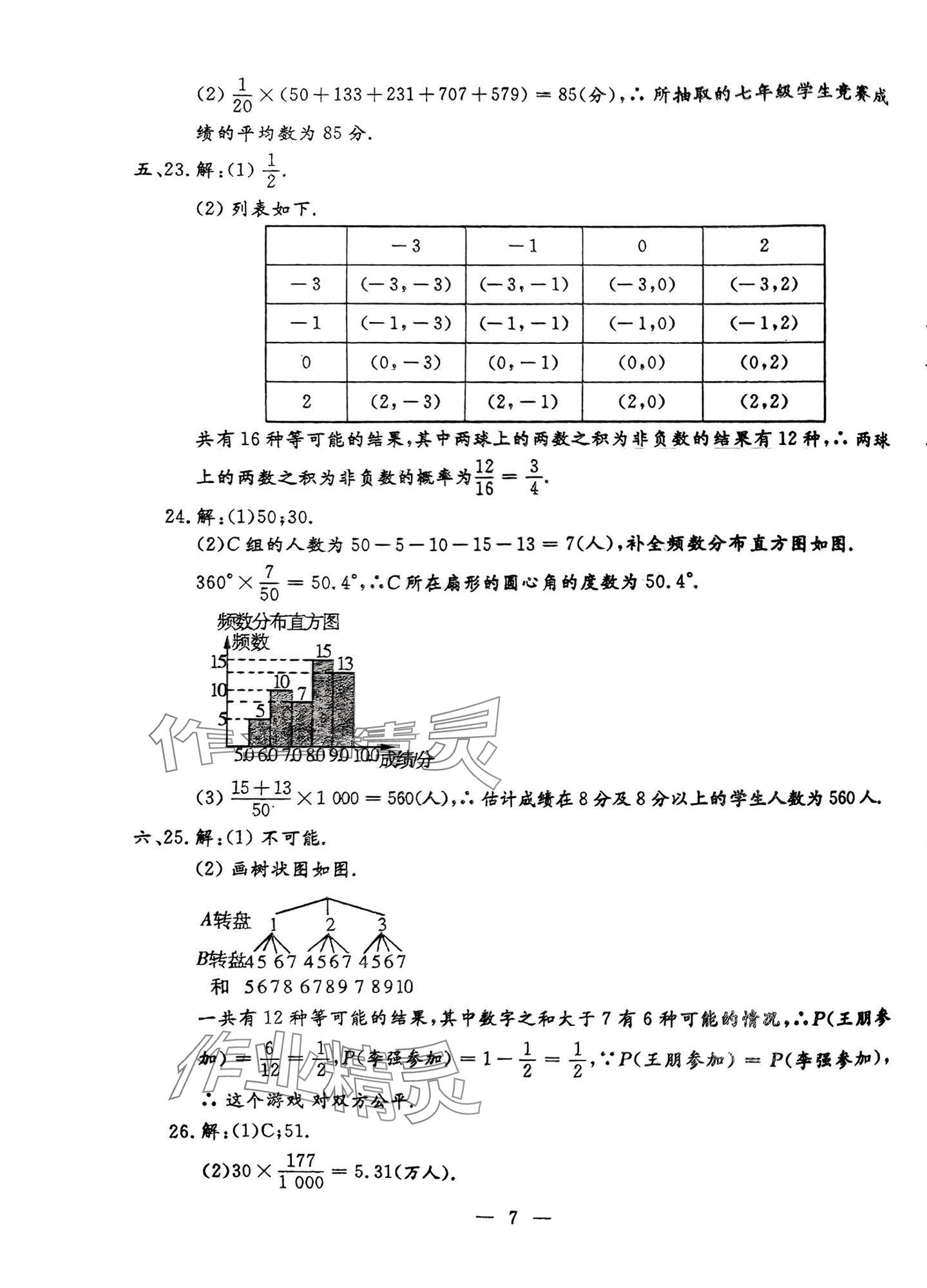 2025年中考階梯測(cè)評(píng)數(shù)學(xué)人教版 第7頁(yè)