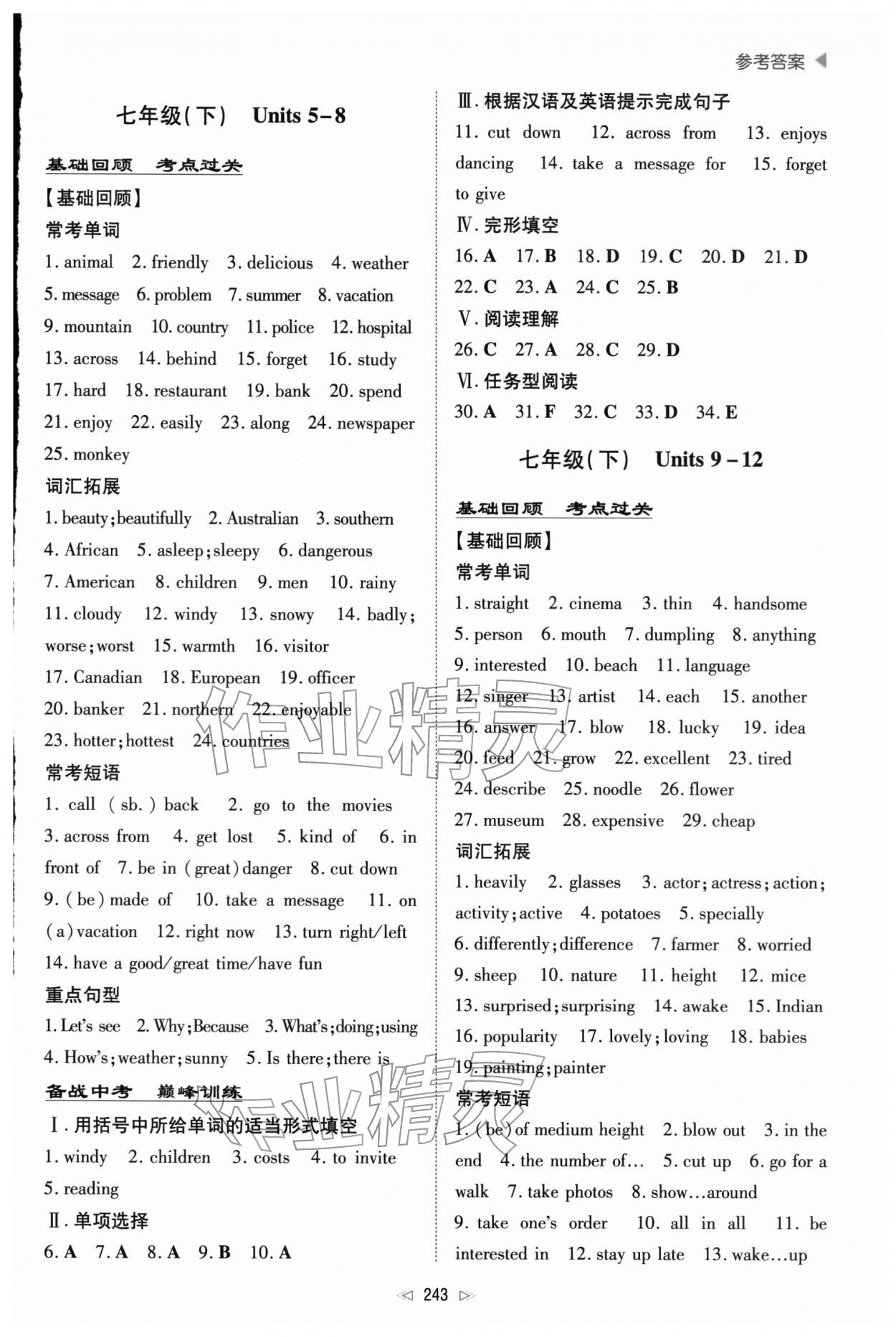 2026年初中总复习手册新世纪出版社英语人教版&nbsp;第3页
