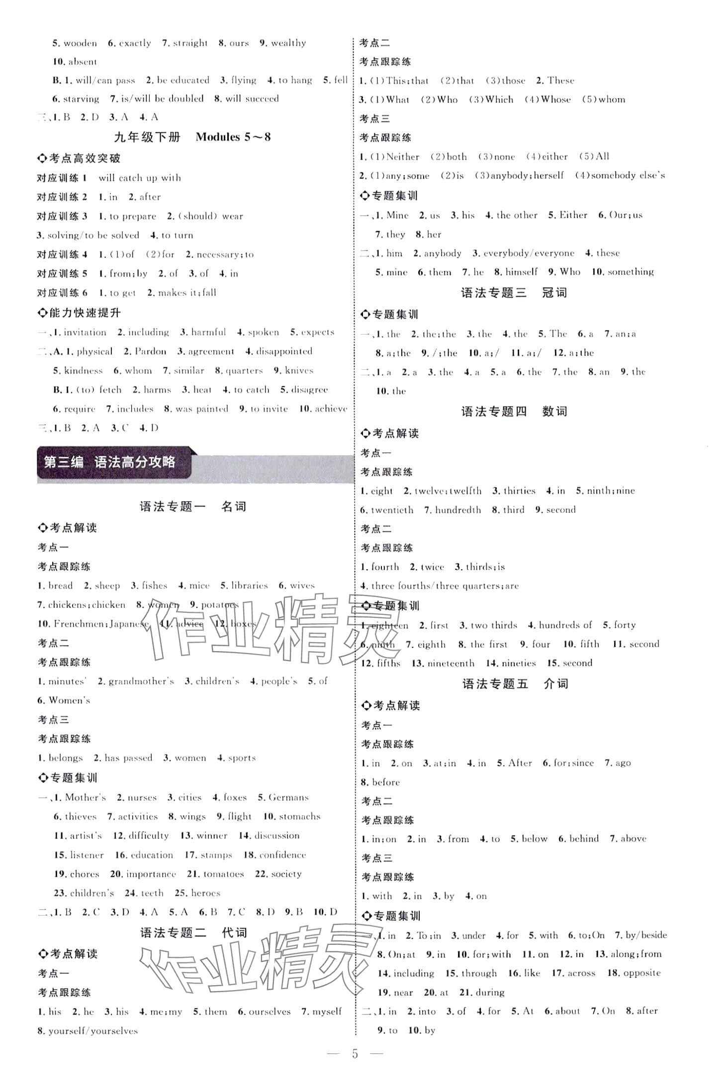 2024年全程导航初中总复习英语外研版 第5页