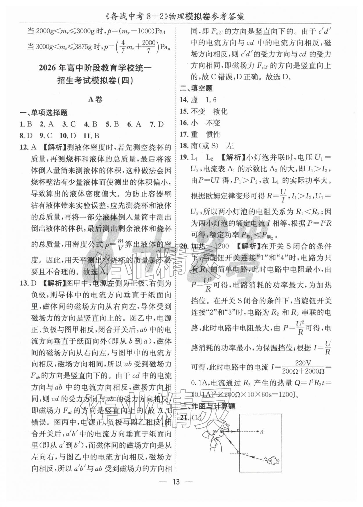 2026年中考密卷8+2物理&nbsp;第13頁(yè)