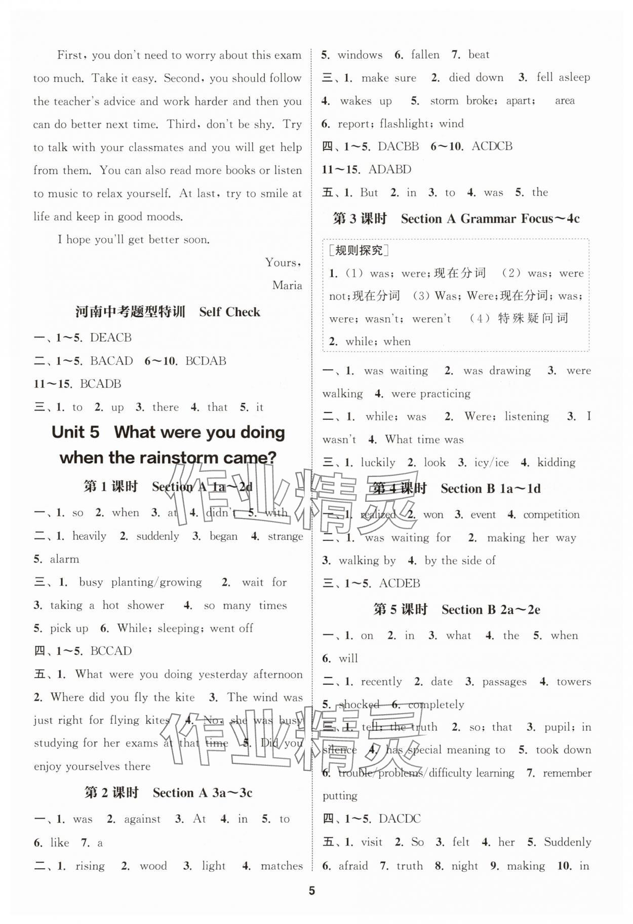 2025年通城学典课时作业本八年级英语下册人教版河南专版 第5页