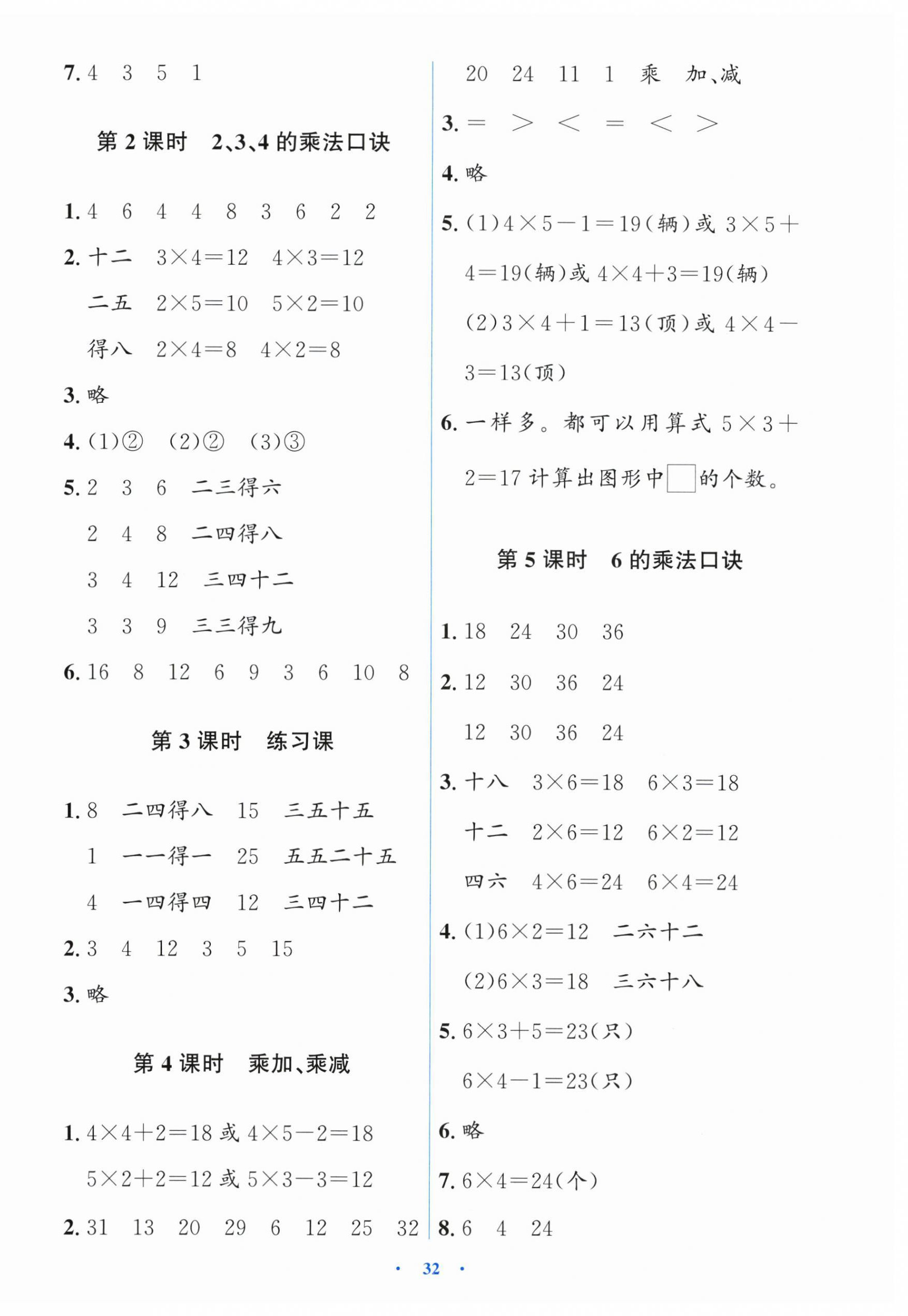 2025年阳光课堂金牌练习册二年级数学上册人教版 第4页