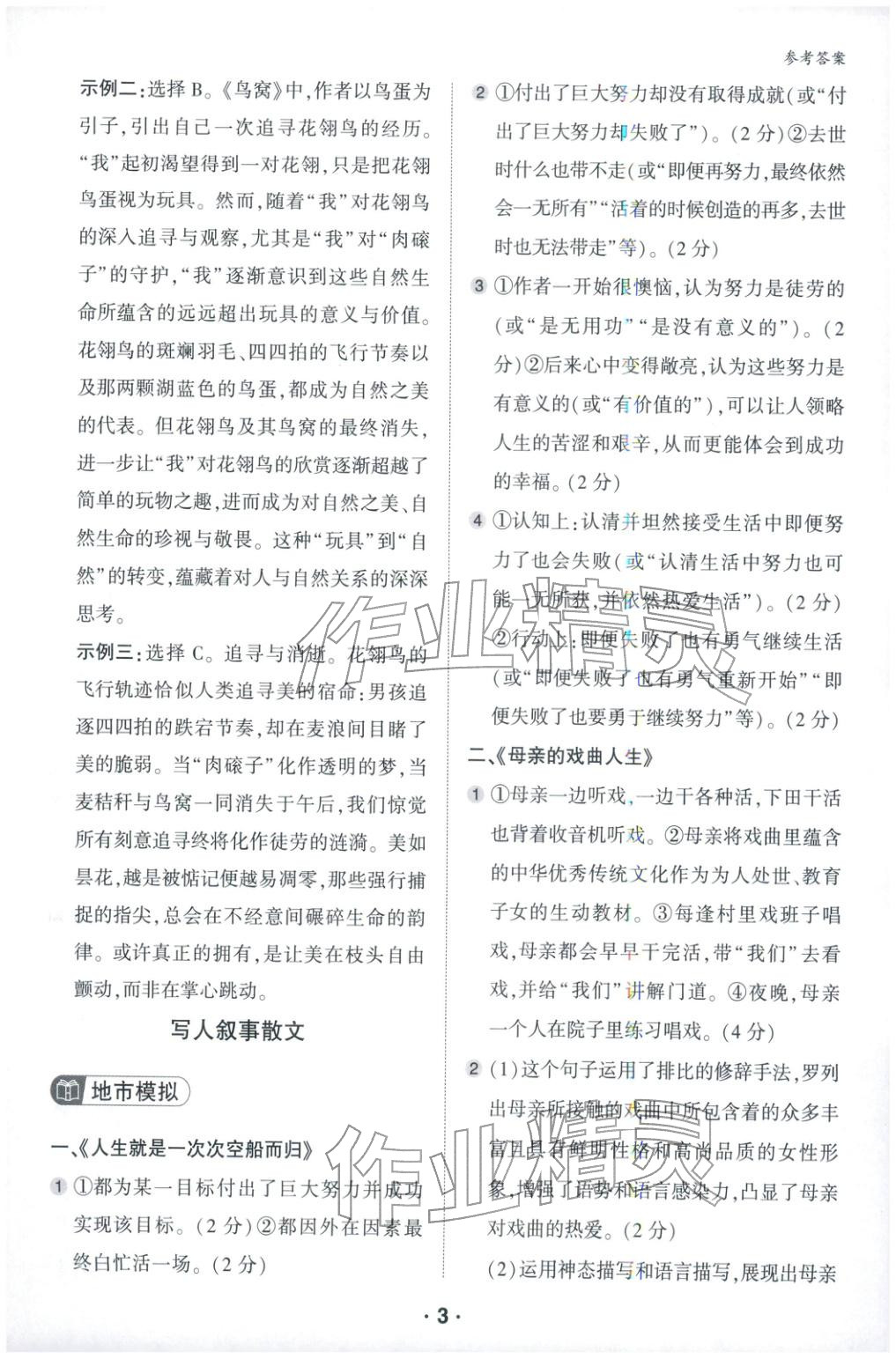 2026年語文進階閱讀&nbsp;第3頁