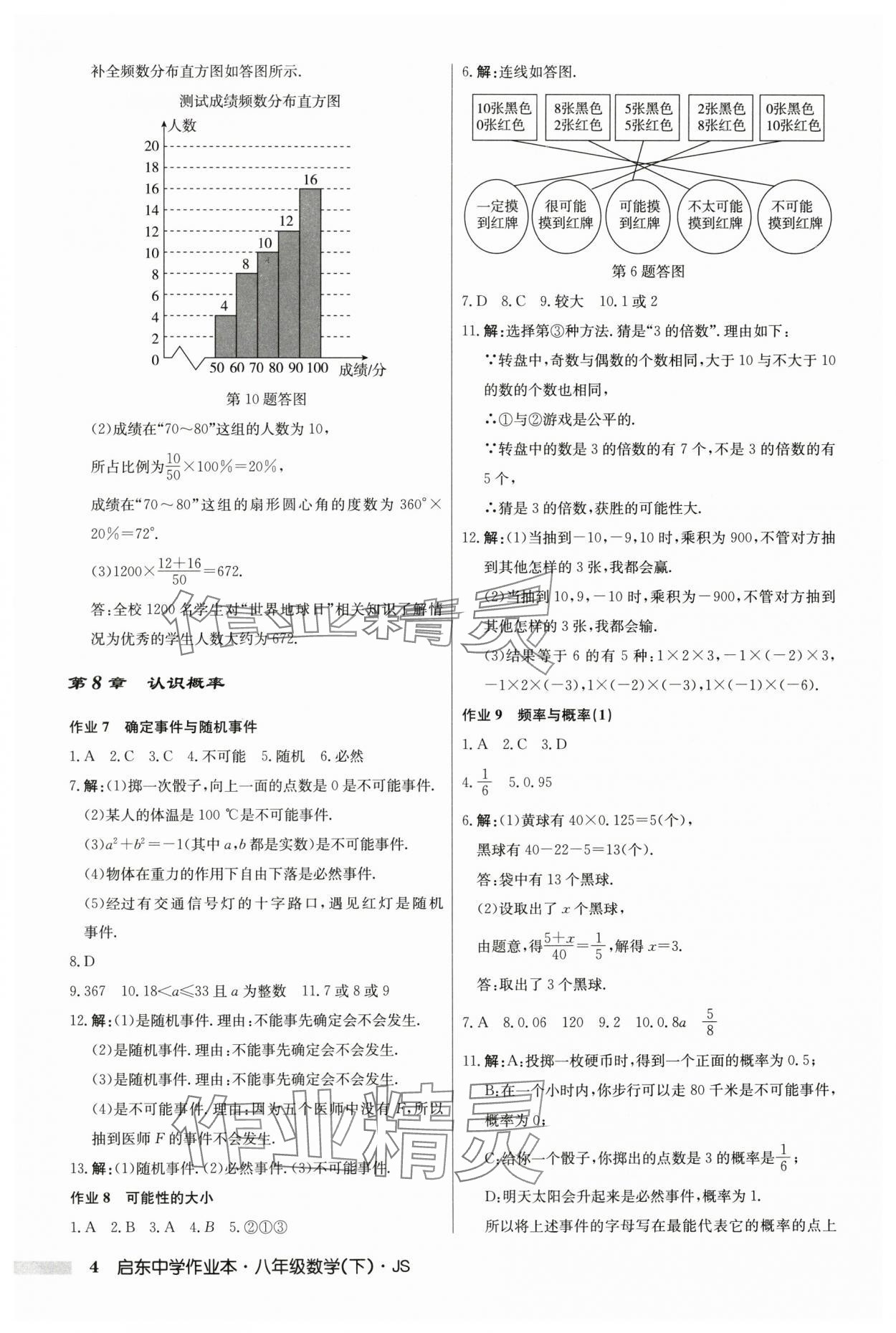 2024年啟東中學(xué)作業(yè)本八年級(jí)數(shù)學(xué)下冊(cè)江蘇版 參考答案第4頁(yè)