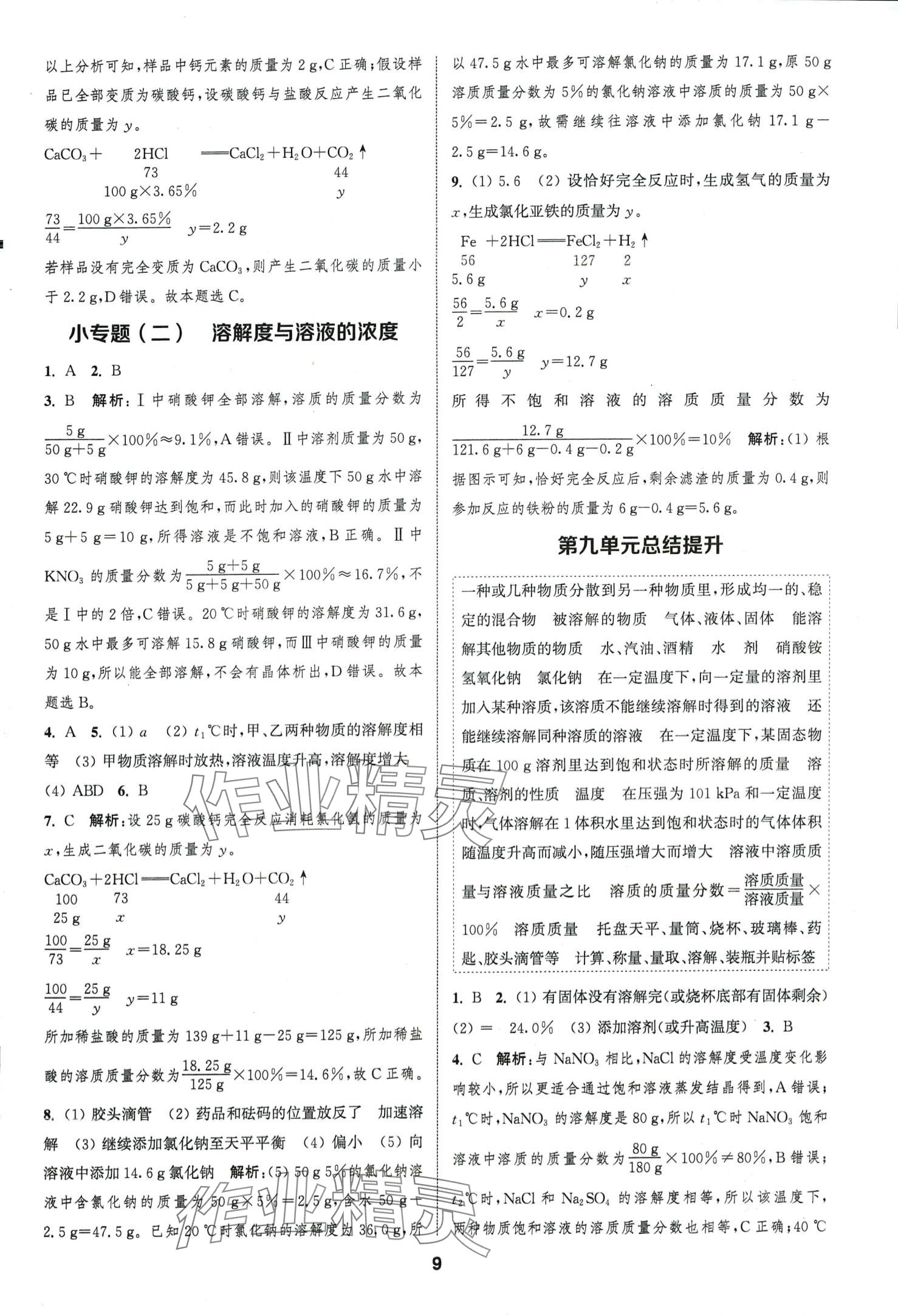 2024年通城學(xué)典課時作業(yè)本九年級化學(xué)下冊人教版 第8頁