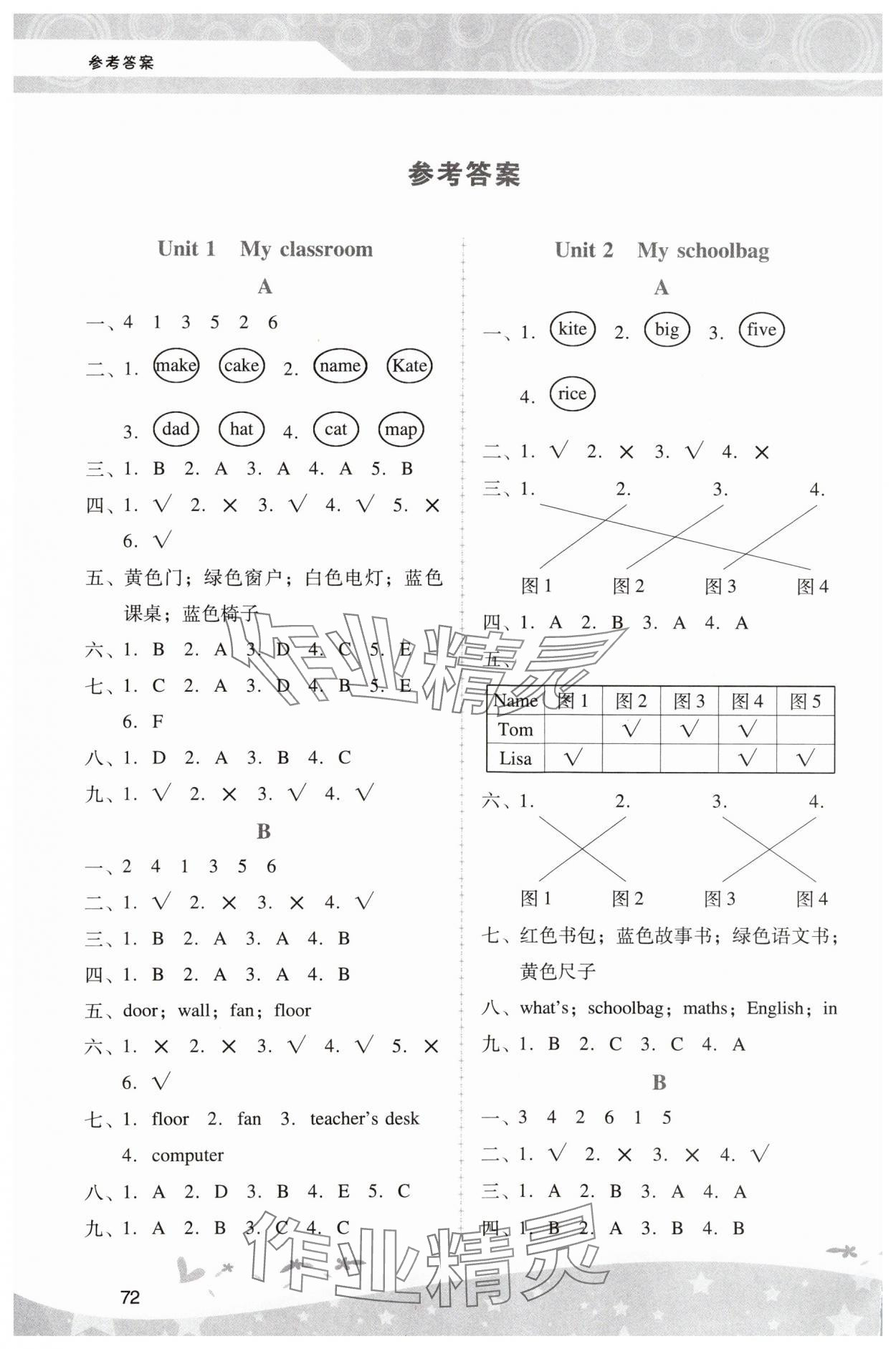 2023年新课程学习辅导四年级英语上册人教版中山专版 第1页