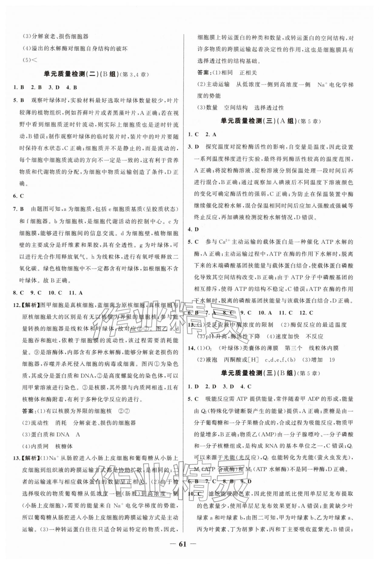 2025年新視野寒假作業(yè)高一生物&nbsp;第3頁