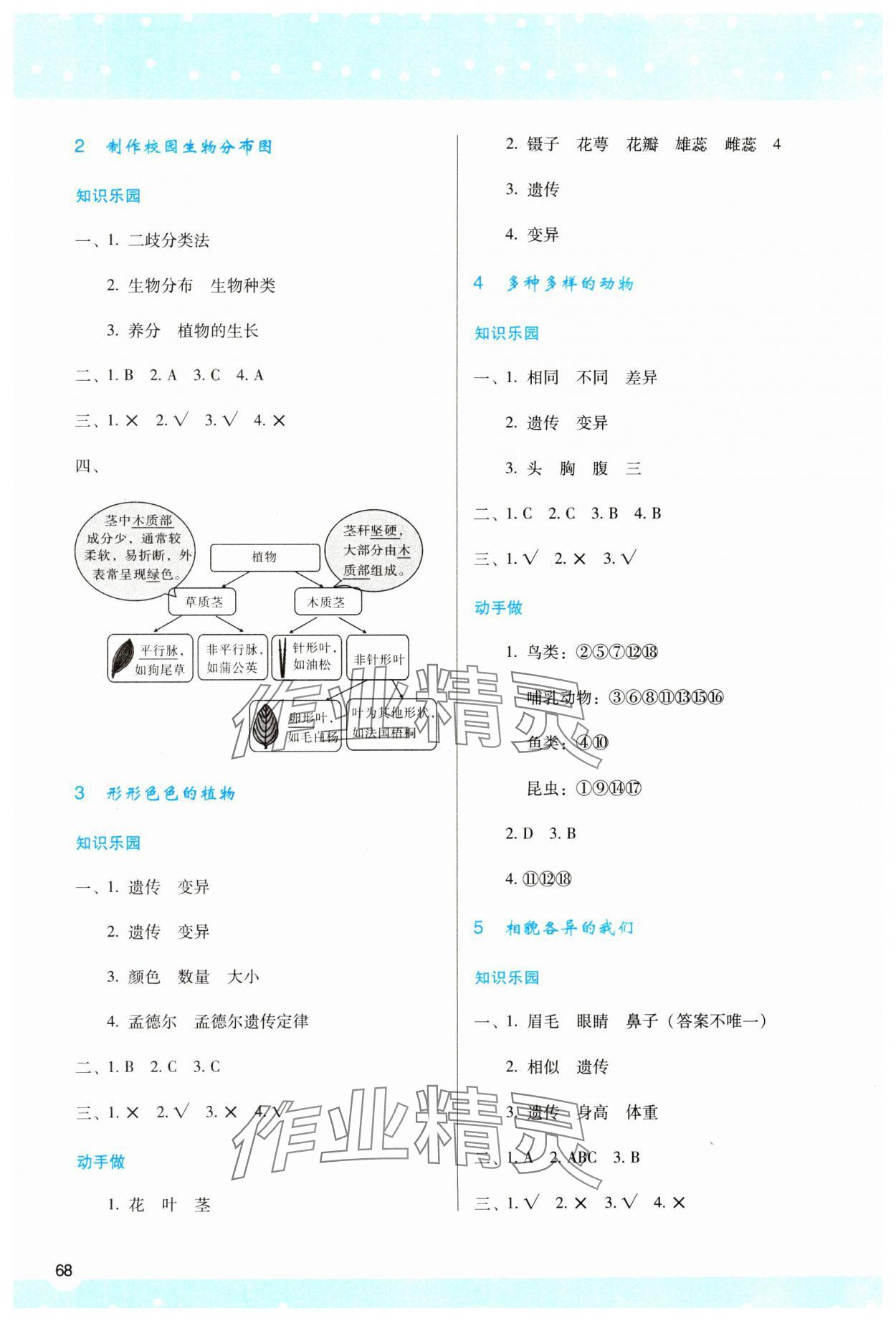 2025年新課程學習與評價六年級科學下冊教科版 參考答案第3頁