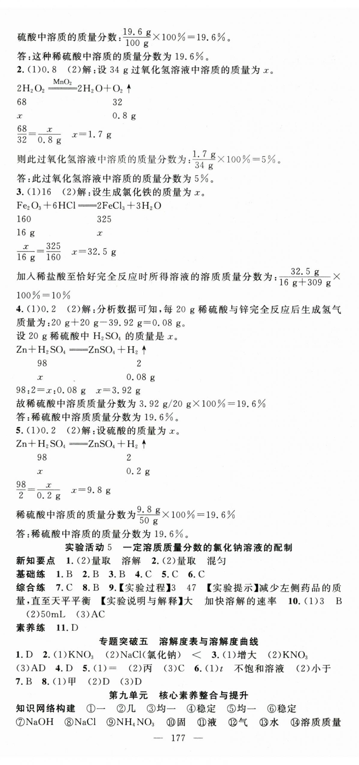 2024年名师学案九年级化学下册人教版河南专版 第5页