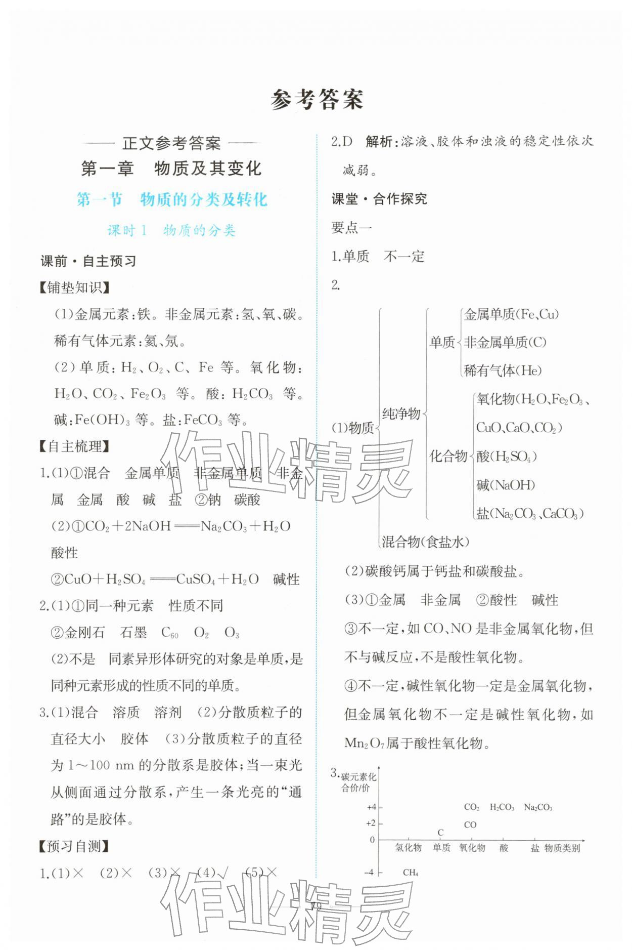 2025年阳光课堂高中化学必修第一册人教A版人民教育出版社 第1页