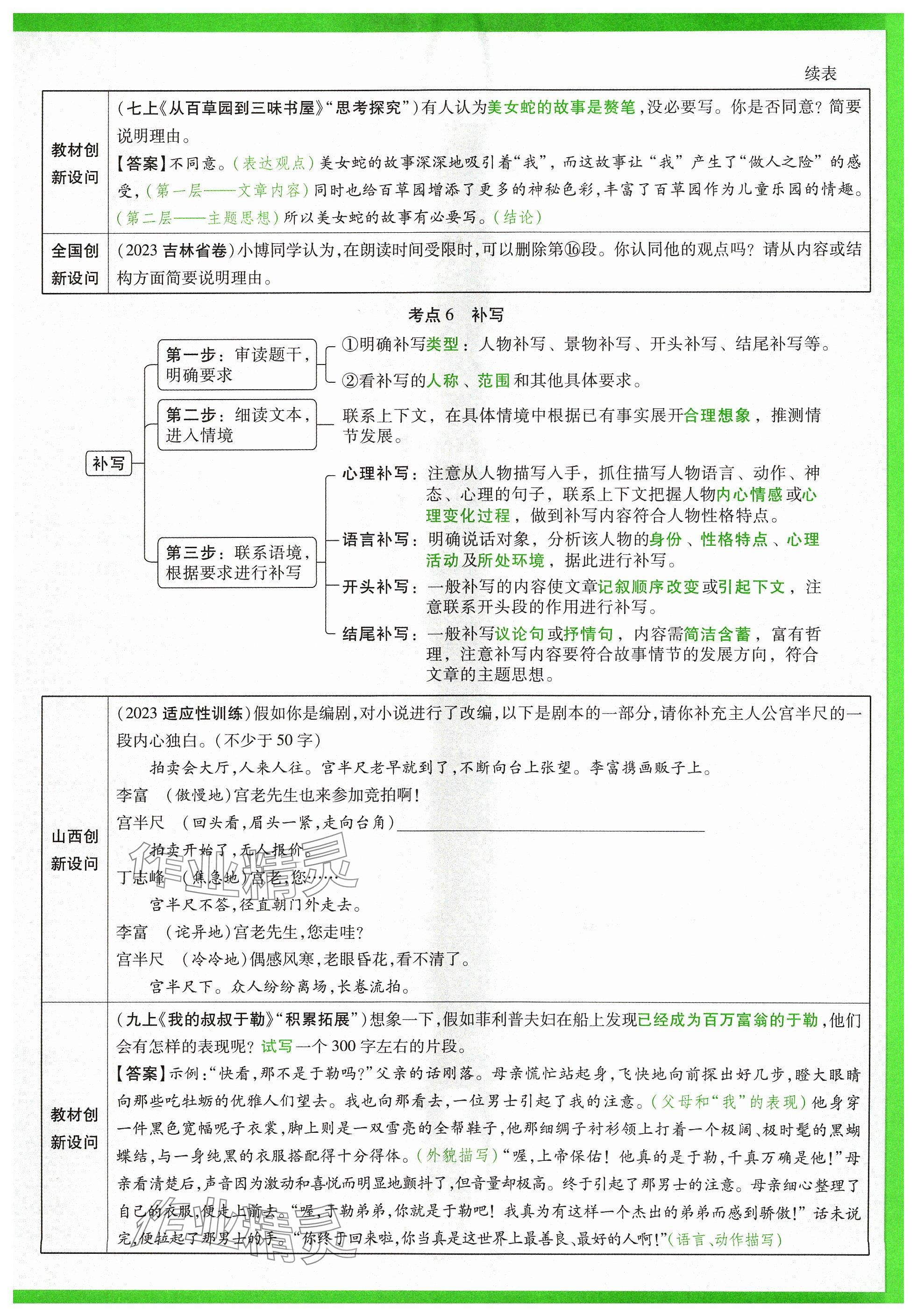 2024年萬(wàn)唯中考試題研究語(yǔ)文山西專版 參考答案第81頁(yè)