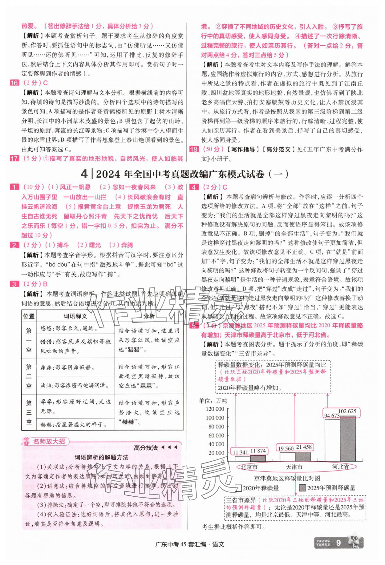 2025年金考卷45套匯編語文廣東專版 第9頁