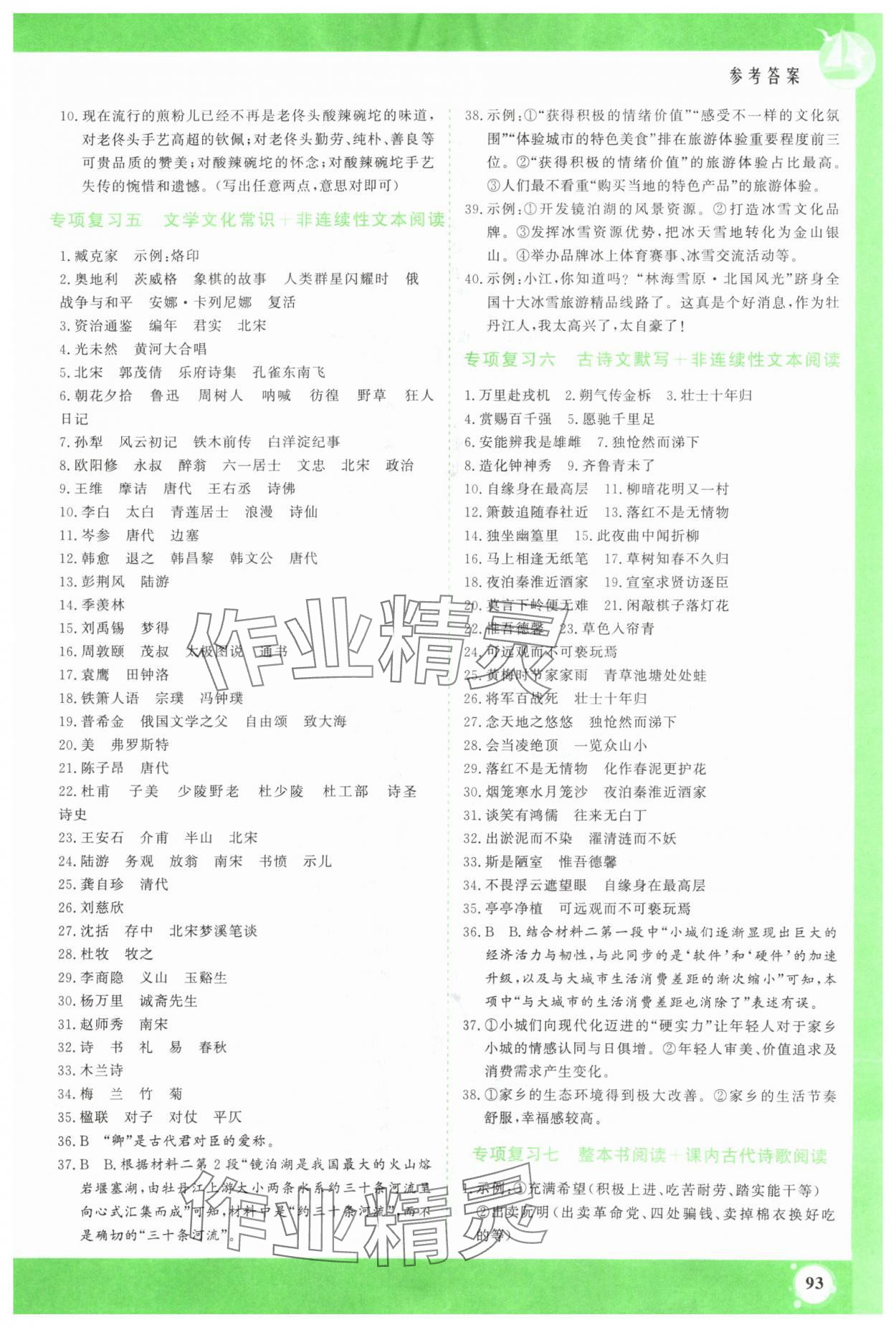 2025年假期超車(chē)道七年級(jí)語(yǔ)文人教版 第3頁(yè)