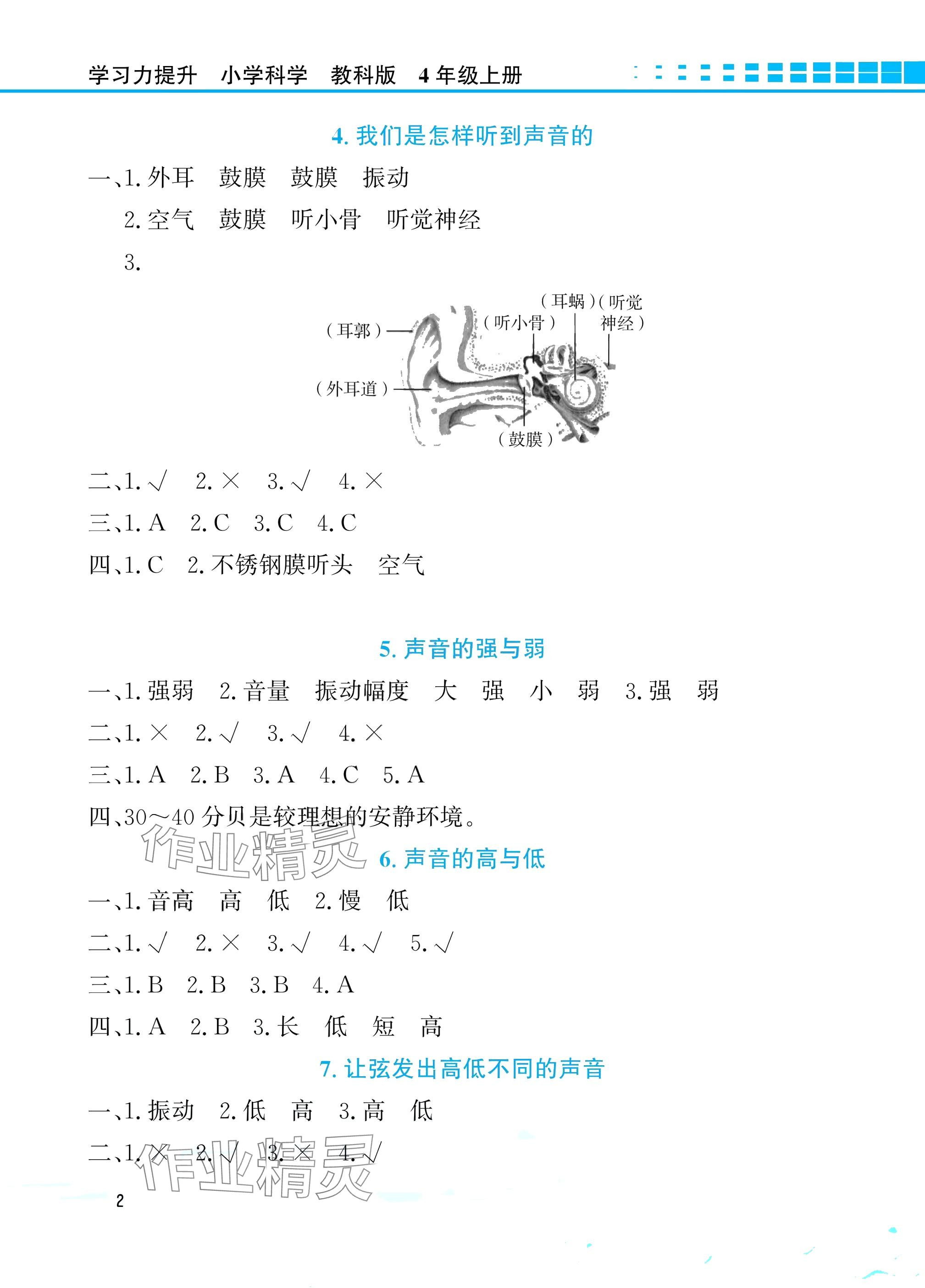 2025年学习力提升四年级科学上册教科版 第2页