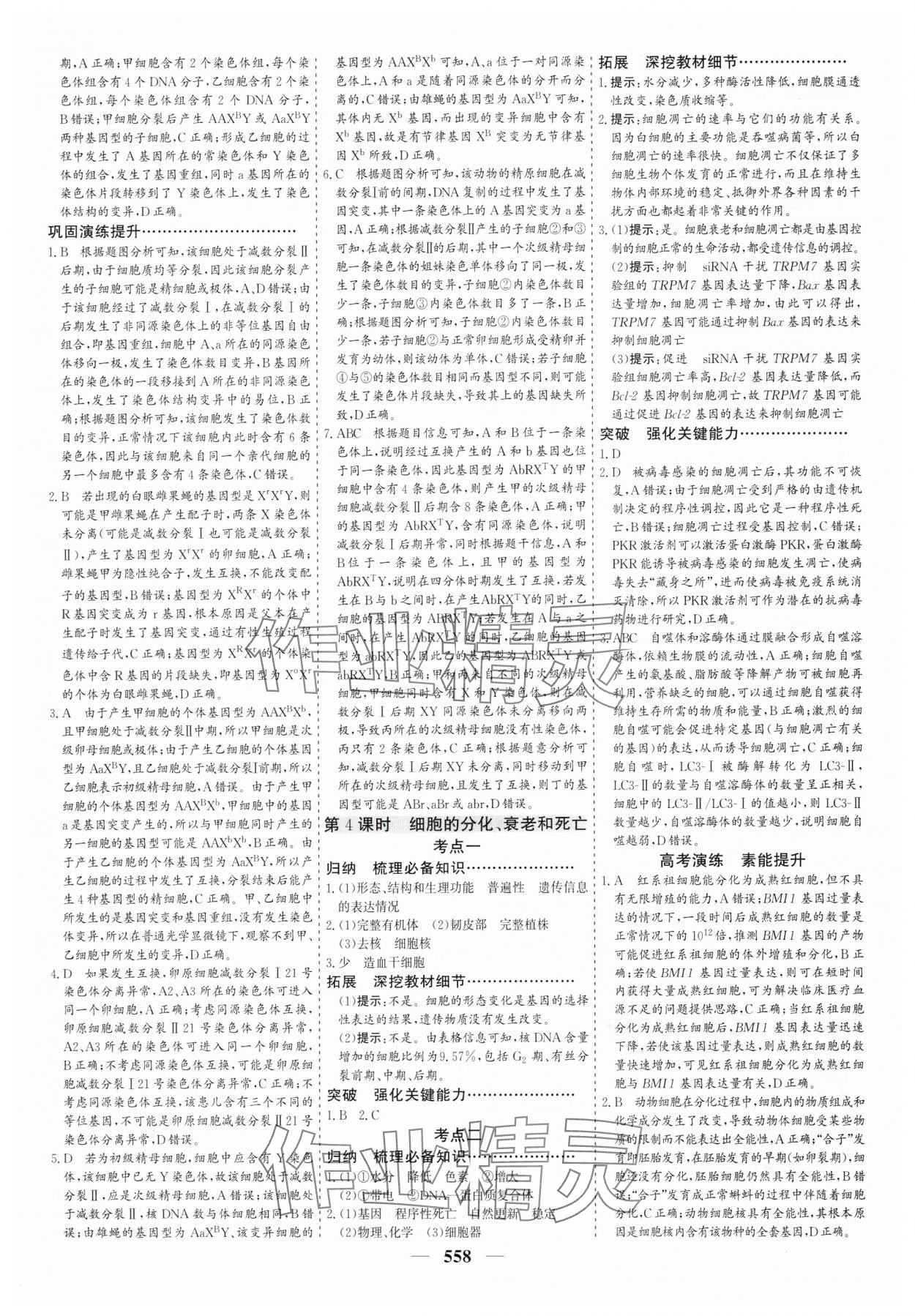 2025年優(yōu)化探究高中生物 參考答案第18頁