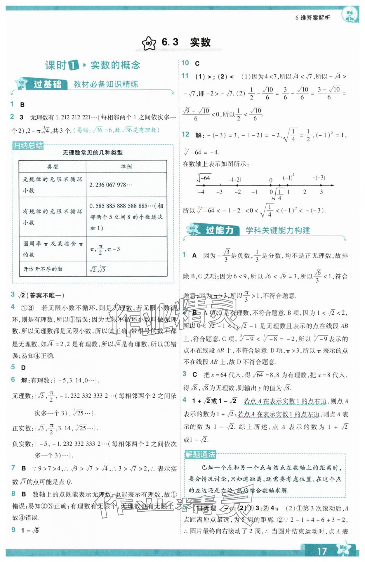 2024年一遍過(guò)七年級(jí)初中數(shù)學(xué)下冊(cè)人教版 參考答案第17頁(yè)