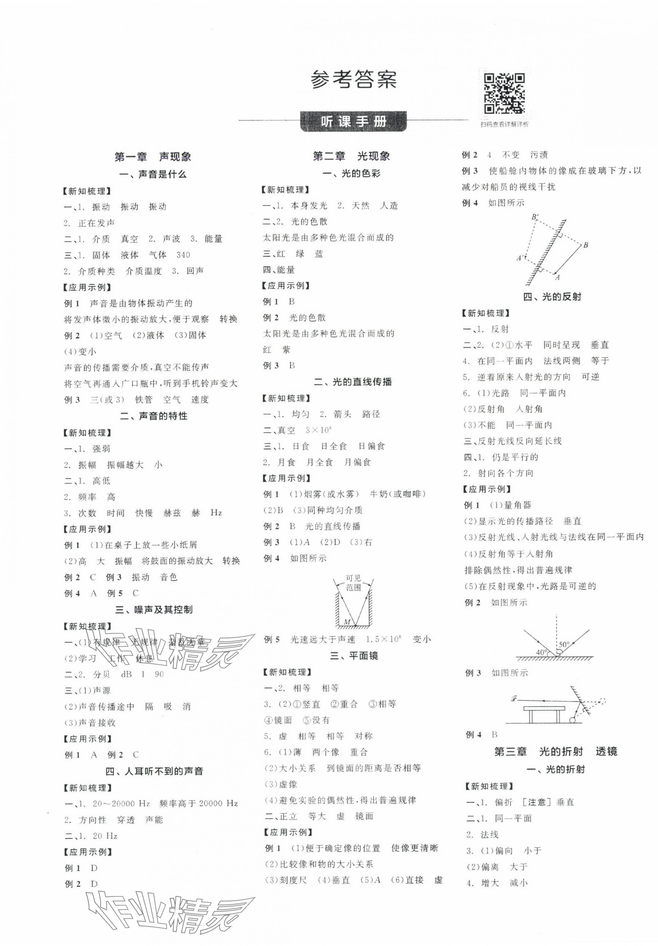 2024年全品学练考八年级物理上册苏科版 第1页