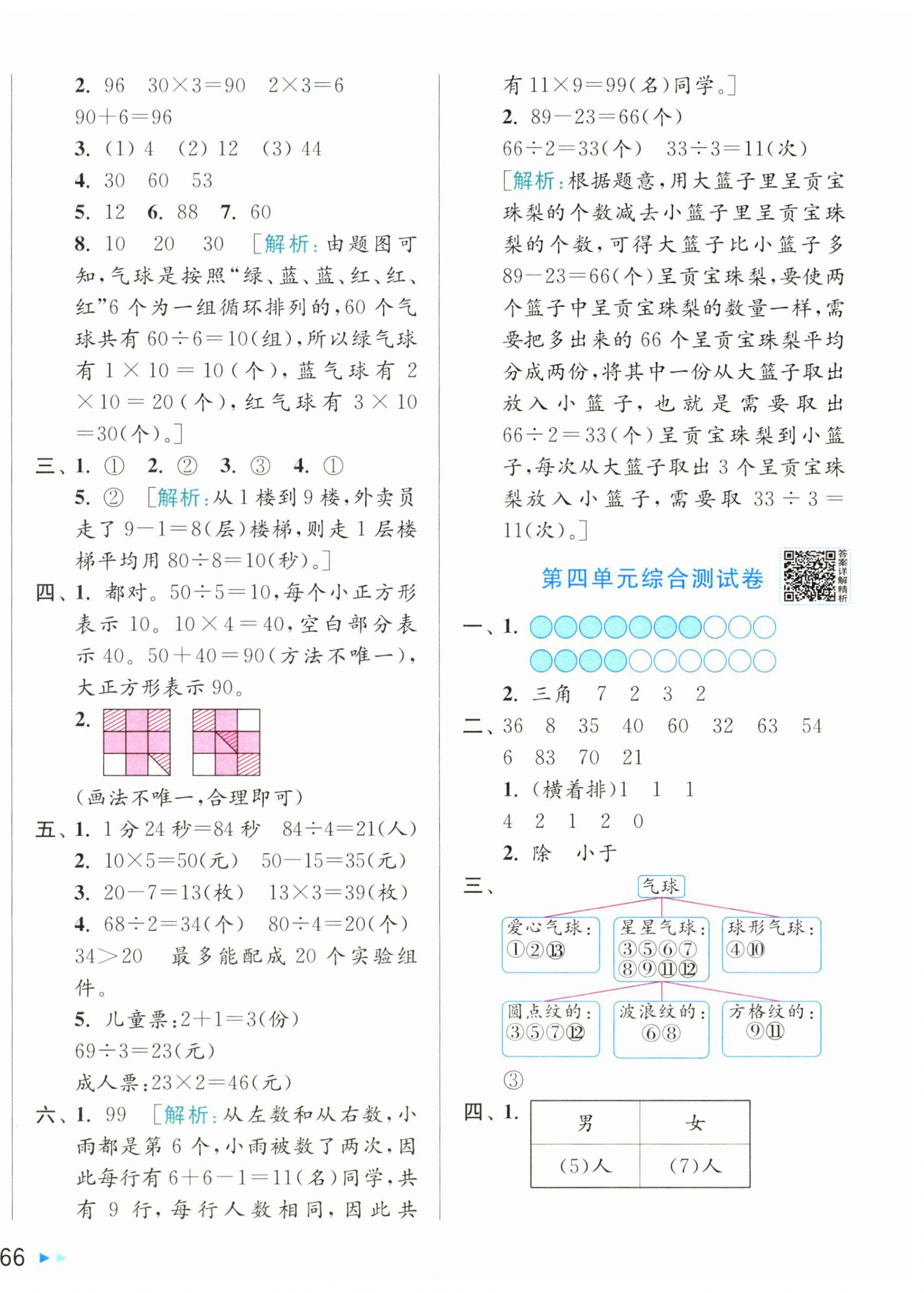 2026年同步跟踪全程检测二年级数学下册苏教版&nbsp;第4页