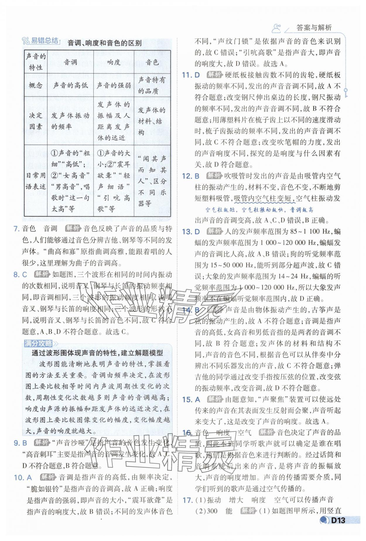 2024年少年班八年級物理上冊人教版 第13頁