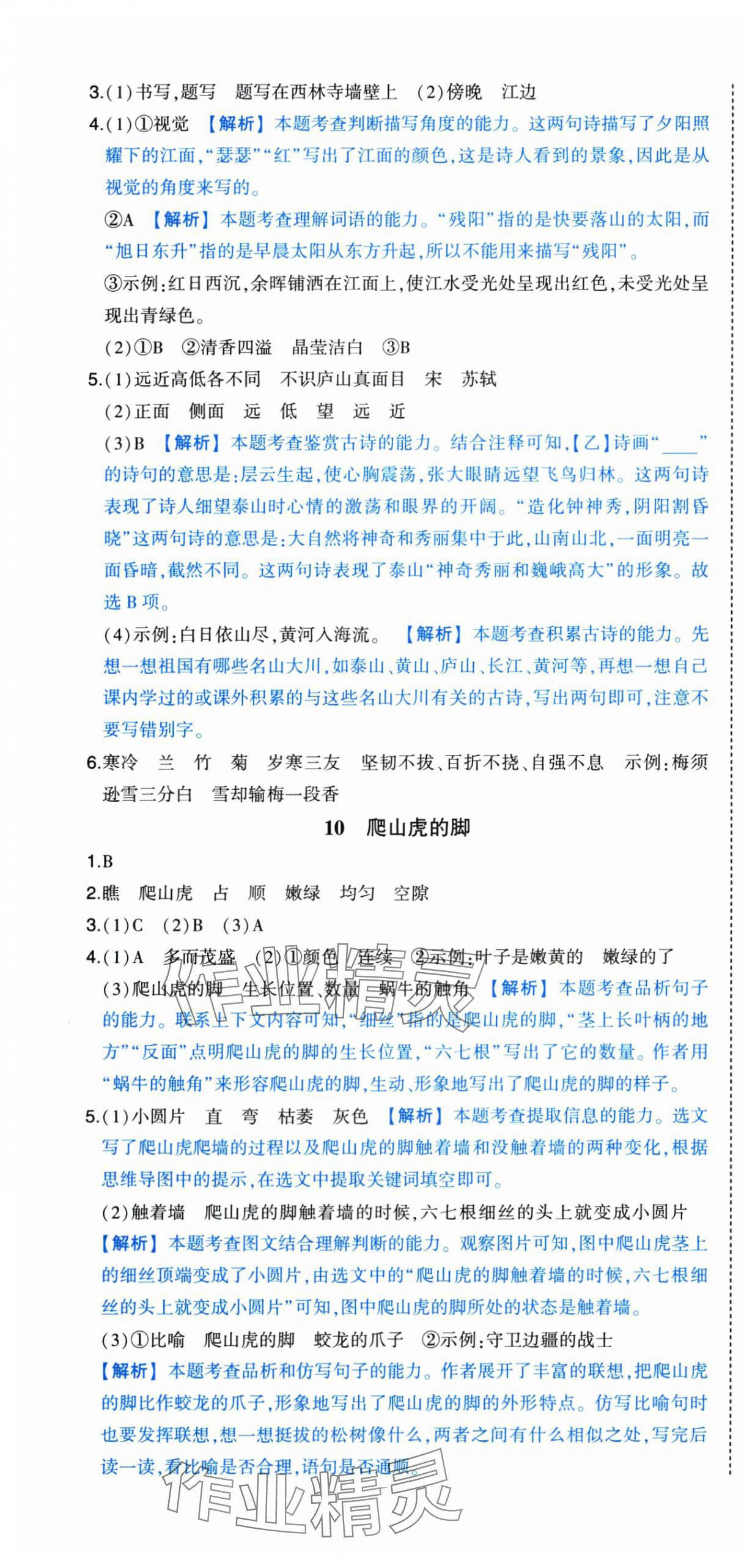 2025年黃岡狀元成才路狀元作業本四年級語文上冊人教版 第7頁