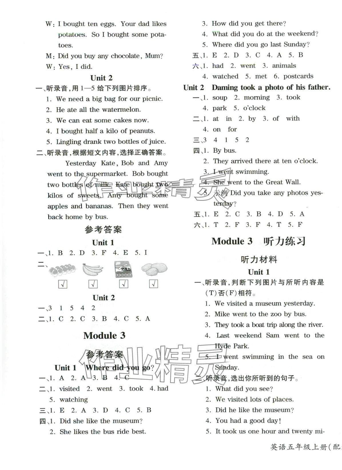 2025年新教材新评估五年级英语上册外研版&nbsp;第3页