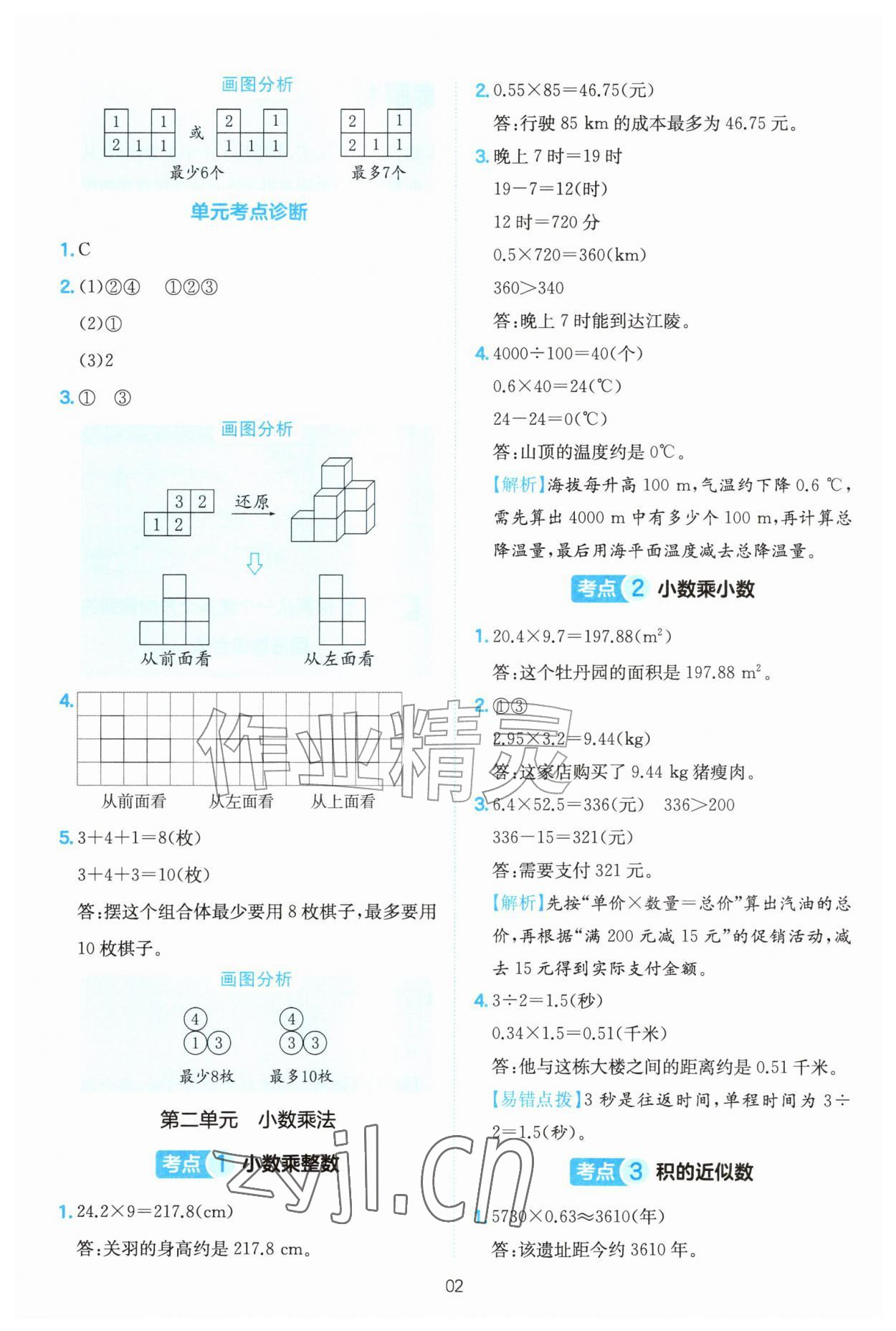 2026年一本应用题五年级数学上册人教版&nbsp;第2页
