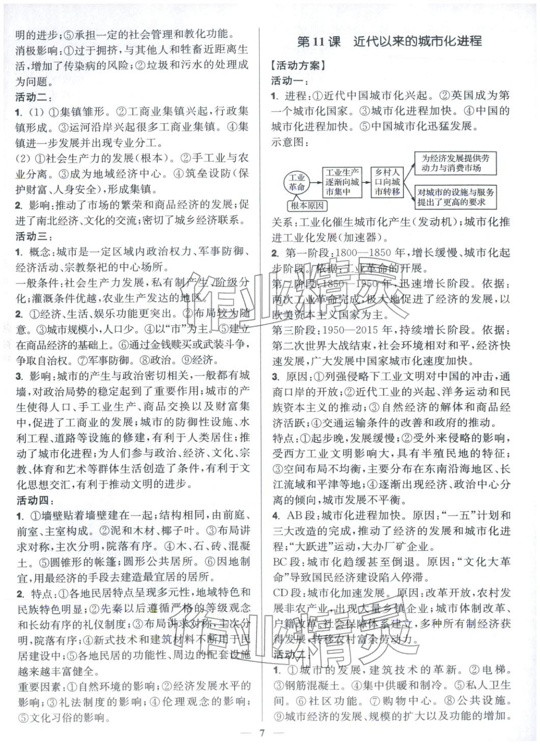2025年活动单导学课程高中历史选择性必修第二册人教版&nbsp;第7页