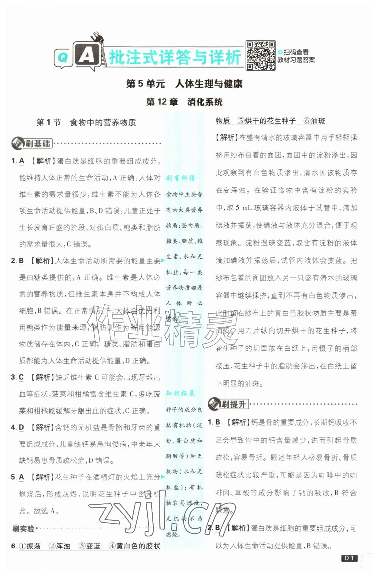 2026年初中必刷题八年级生物上册苏教版&nbsp;第1页