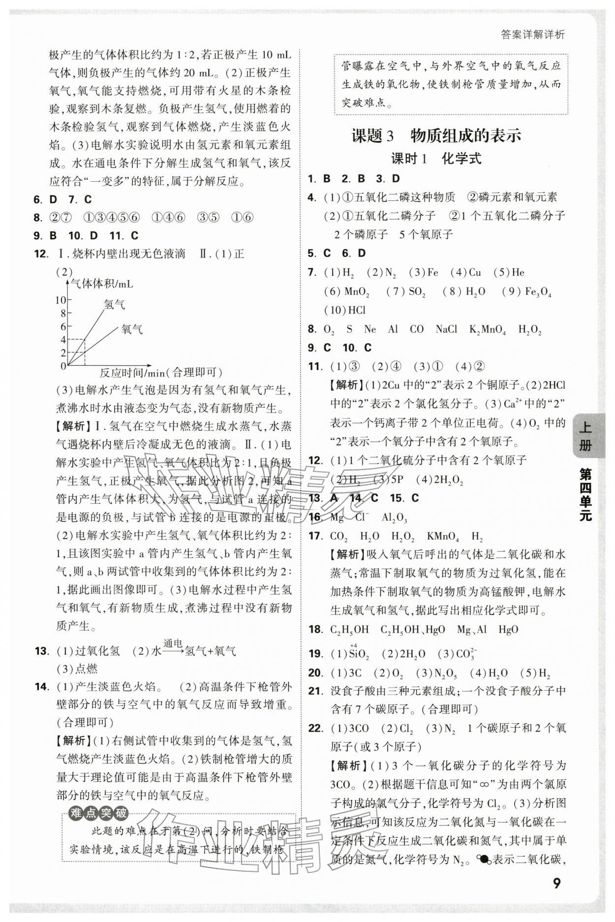 2025年萬唯中考情境題九年級化學全一冊人教版河南專版 參考答案第9頁