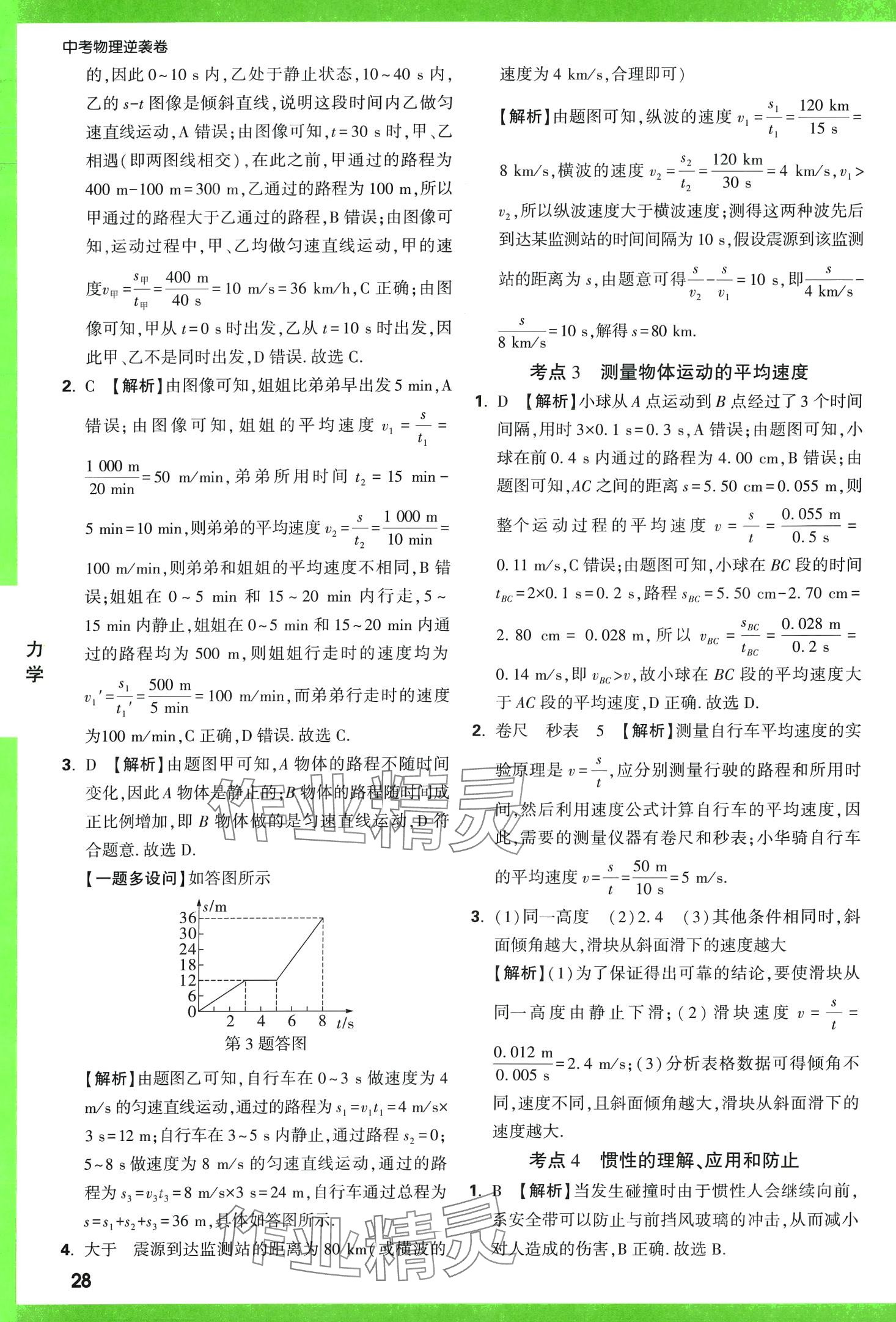 2024年萬唯中考逆襲卷物理中考 第28頁