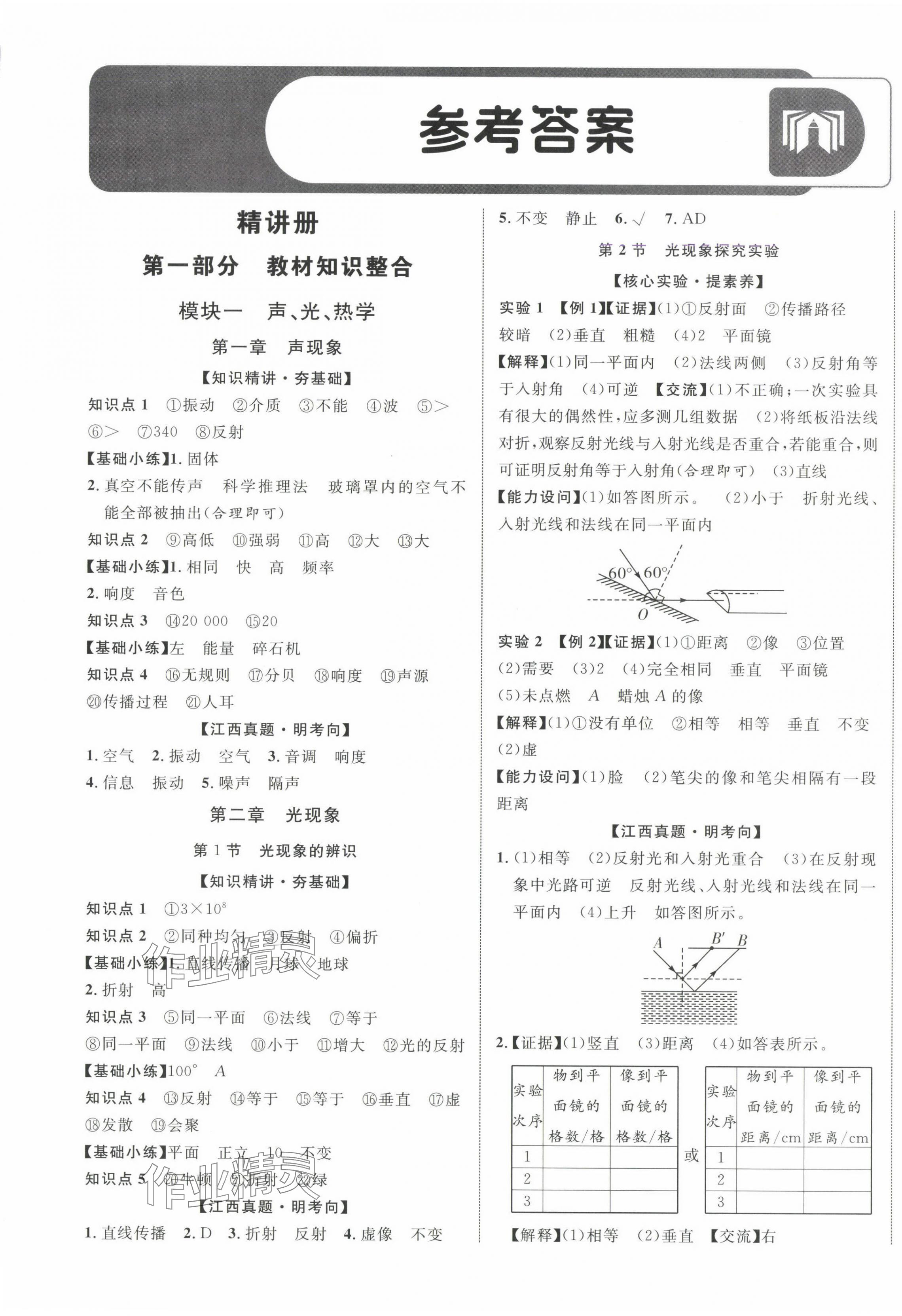 2025年中教聯中考新突破物理中考江西專版 第1頁