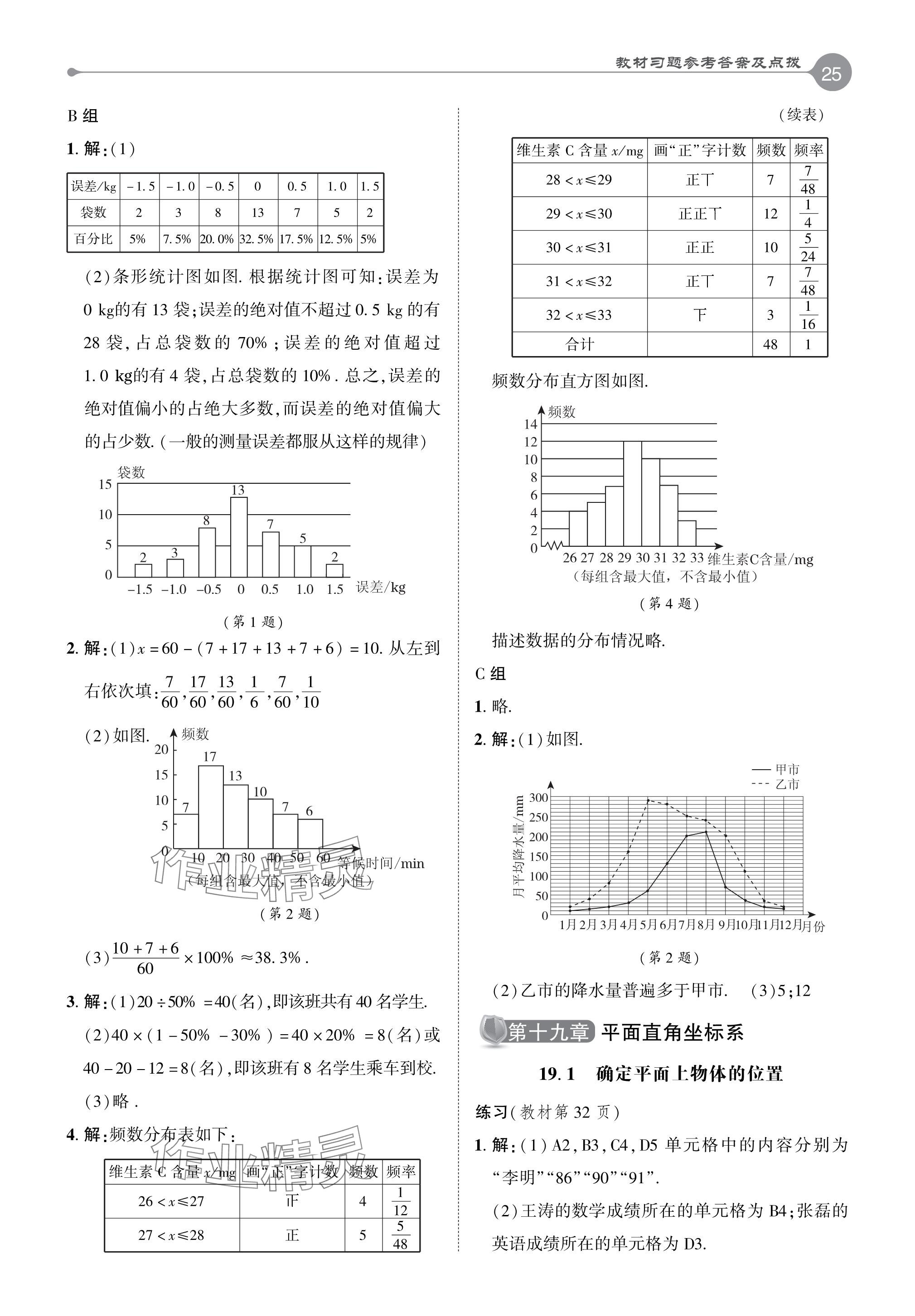 2024年教材课本八年级数学下册冀教版 参考答案第5页