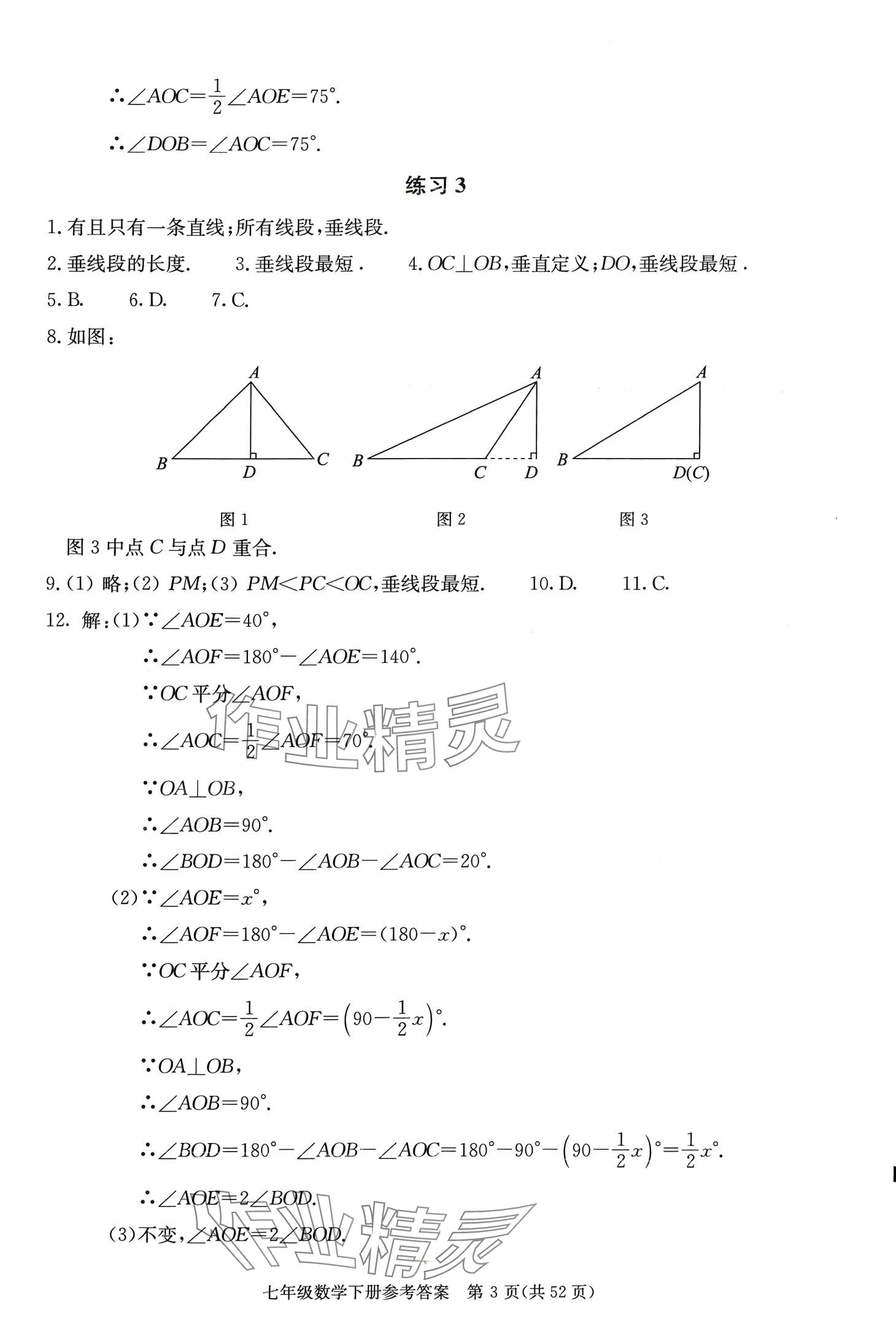 2024年學(xué)習(xí)探究診斷七年級(jí)數(shù)學(xué)下冊(cè)人教版 第3頁(yè)