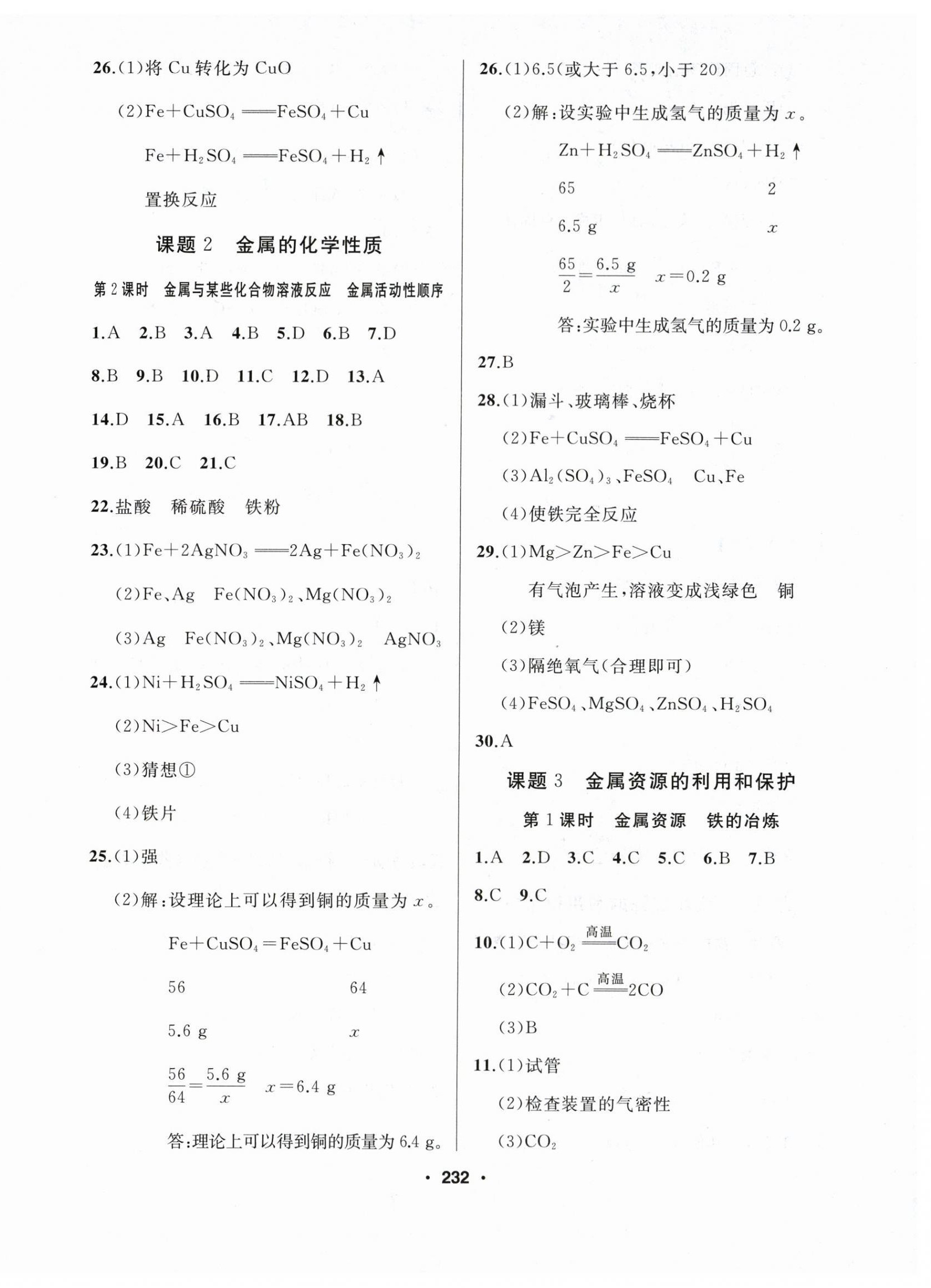 2024年試題優(yōu)化課堂同步九年級化學下冊人教版 第2頁