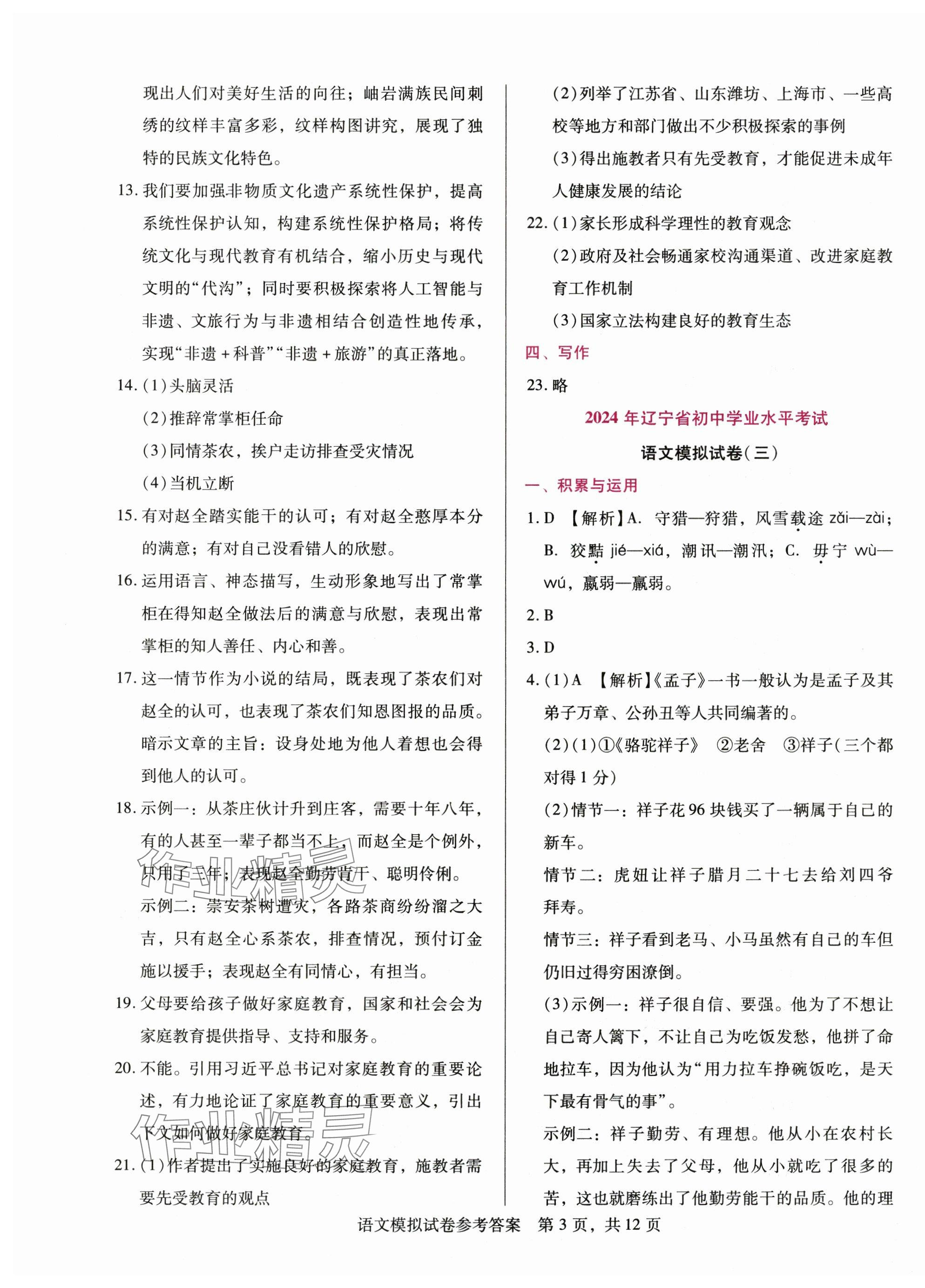 2025年中考專題專練語文中考遼寧專版 第3頁